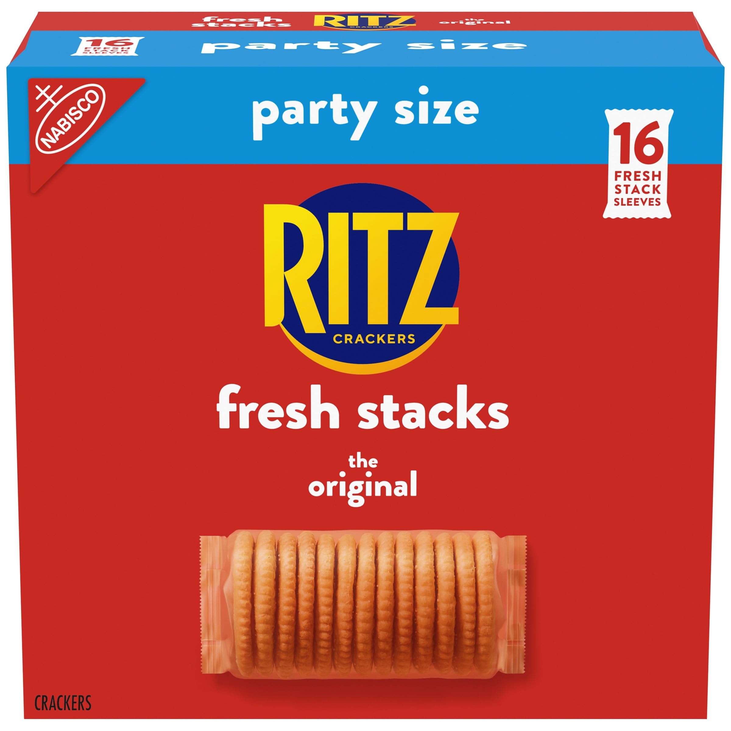 RITZ Fresh Stacks Original Crackers - 16 Multi Snack Packs (23.7 oz) | Party Size, Travel Snacks, School Lunch, Office Break & On-The-Go Healthy Snacking
