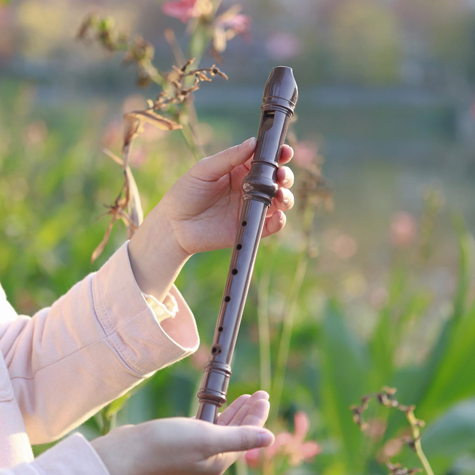 8 Hole Detachable Soprano Recorder Wooden Wind Flute - Perfect for Music Lessons, Beginners & Classroom Performances