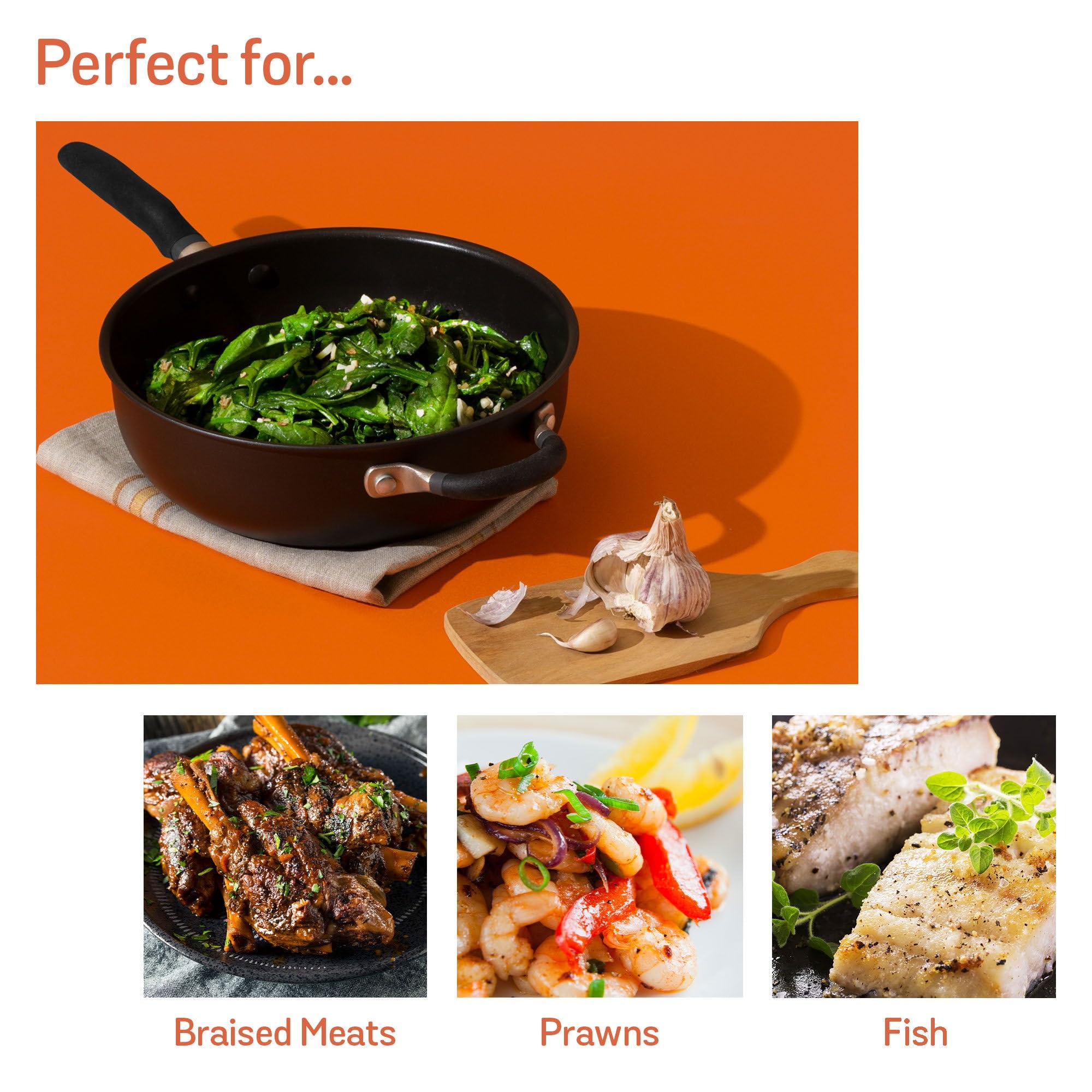 **Meyer Nonstick Chef's Pan 10 Inch – 4.5 Quart Hard Anodized Induction Compatible Deep Fry Pan – Oven & Dishwasher Safe – Matte Black with Silicone Handles – Perfect for Sautéing, Frying & Cooking Family Meals**
