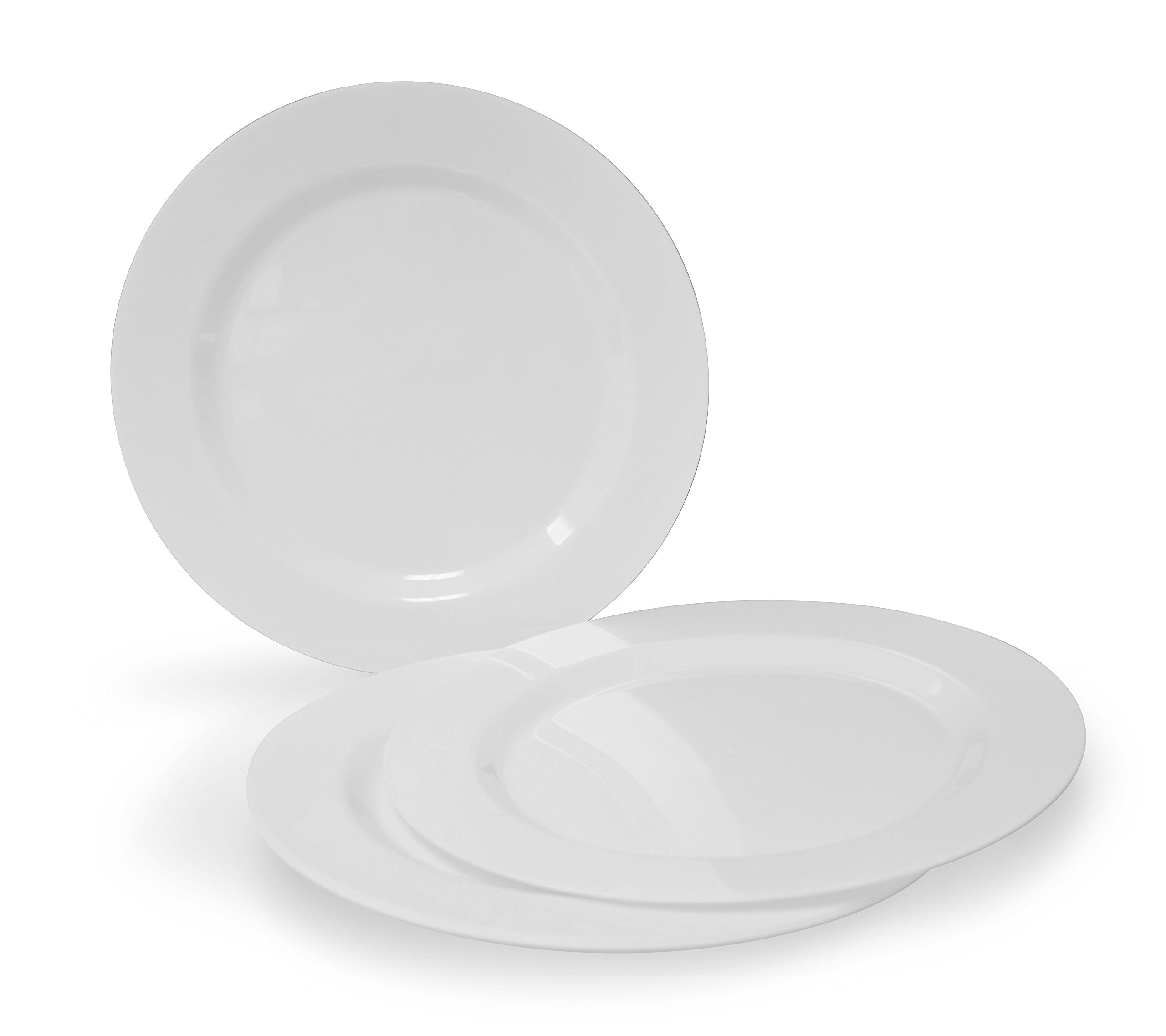 640-Piece Heavyweight Disposable Plastic Plate Set for 80 Guests - 10.5'' & 7.5'' White Plates, Silver Cutlery, Clear Cups & 3-Ply Napkins - Perfect for Weddings, Parties, Catering & Large Events