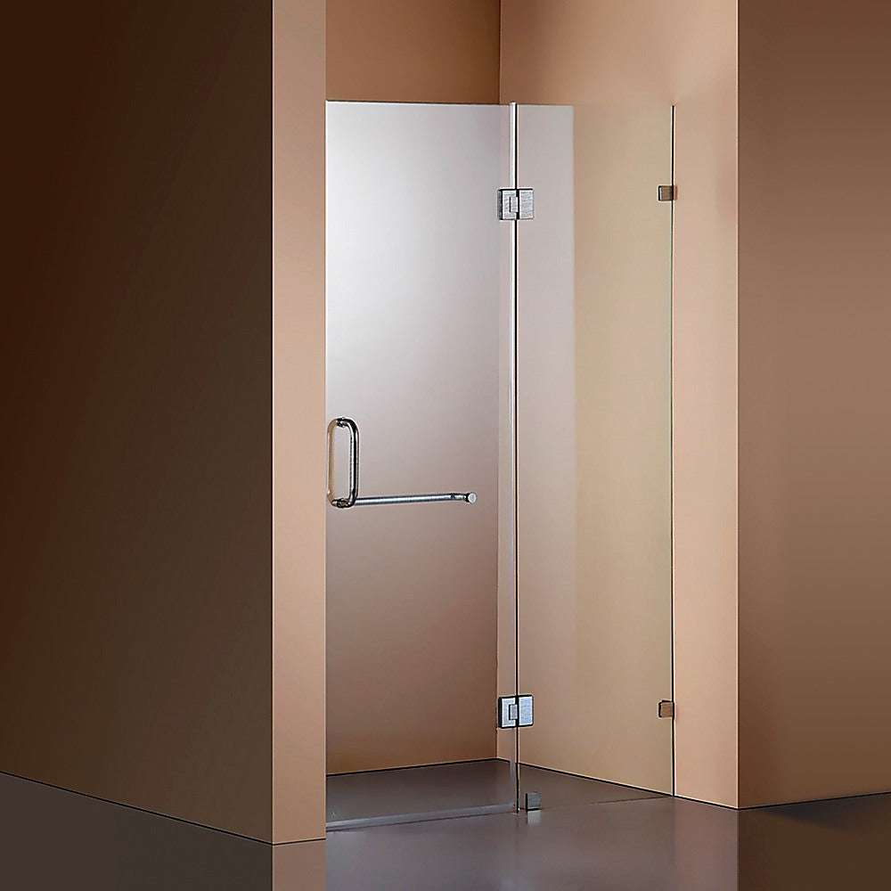 Premium 120 x 200cm Frameless Shower Screen - 10mm Tempered Glass - Wall to Wall Installation - Modern Bathroom Upgrade by Della Francesca - Perfect for Small Bathrooms & Luxury Spa Style Showers