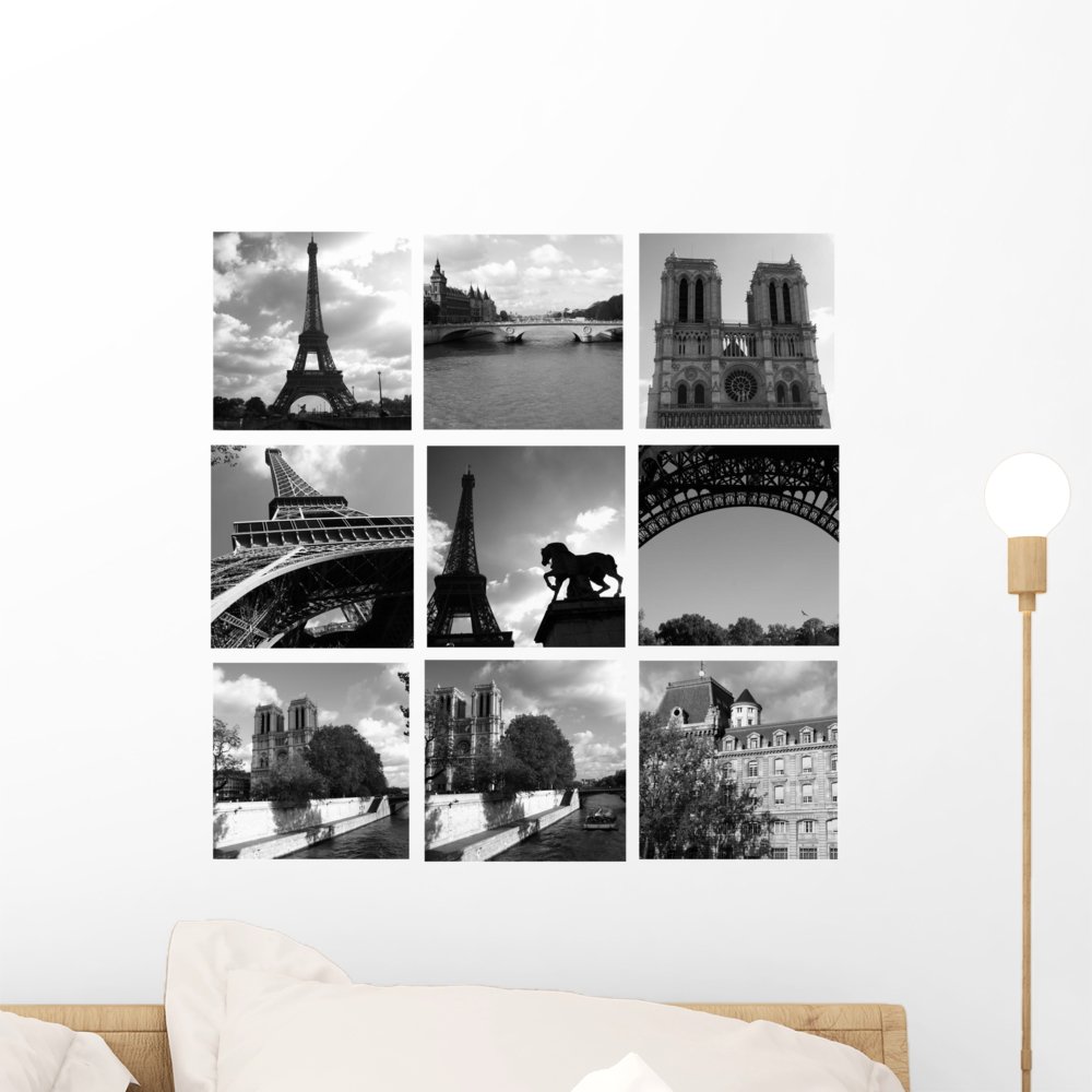 Wallmonkeys Parisian Peel & Stick Wall Decal - 18x18 Inches Removable Wall Art for Home & Office Decor | Perfect for Living Room, Bedroom, Nursery & Dorm Room