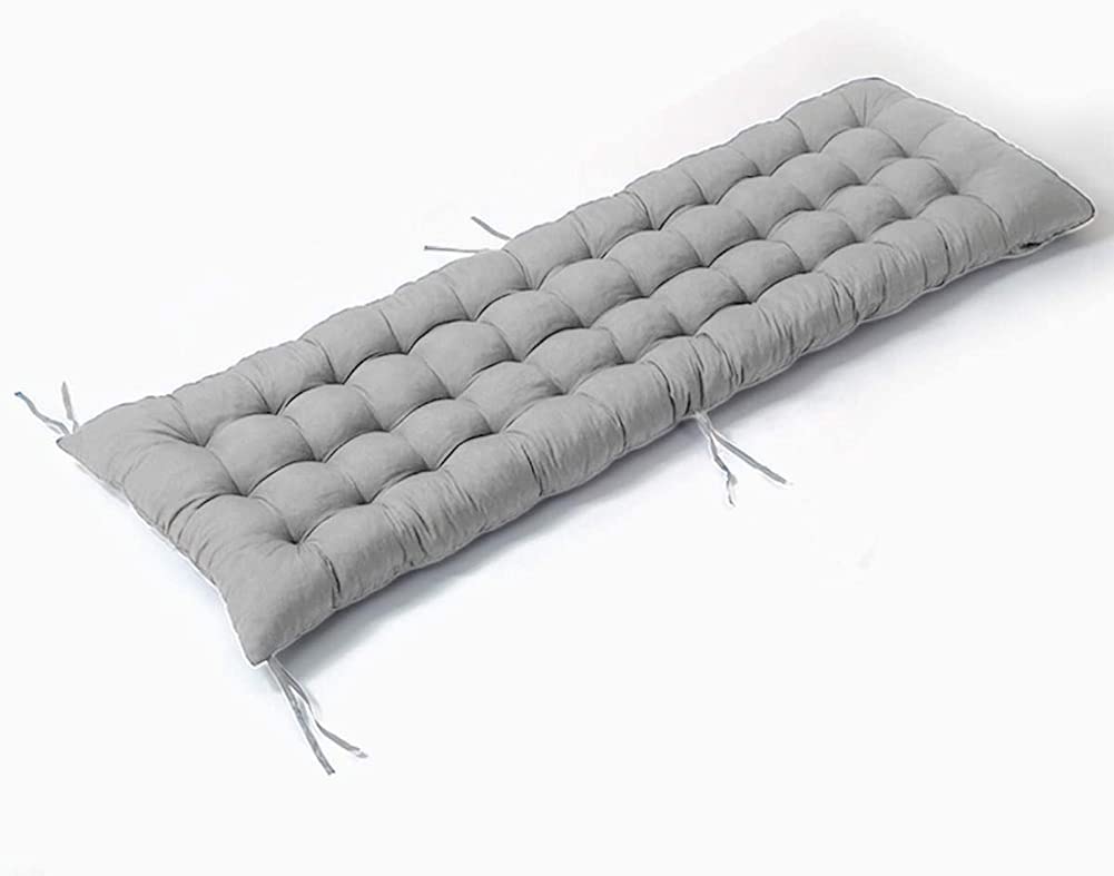 Outdoor Bench Cushion with Ties - Waterproof Garden Furniture Seat Cushion for Patio, Loveseat & Lounge Chairs - Non-Slip Washable Cotton Cushion for Outdoor Sofa, Pallet & Deck Furniture | Perfect for Backyard, Poolside & Garden Relaxation