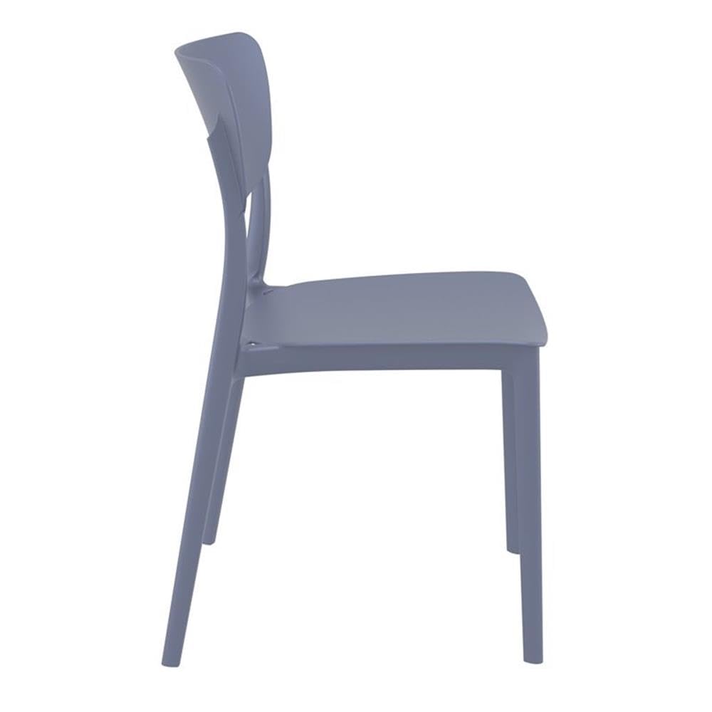 Dark Gray Compamia Monna Outdoor Dining Chairs (Set of 2) - Weather-Resistant Patio Furniture for Garden, Poolside, and Backyard Dining