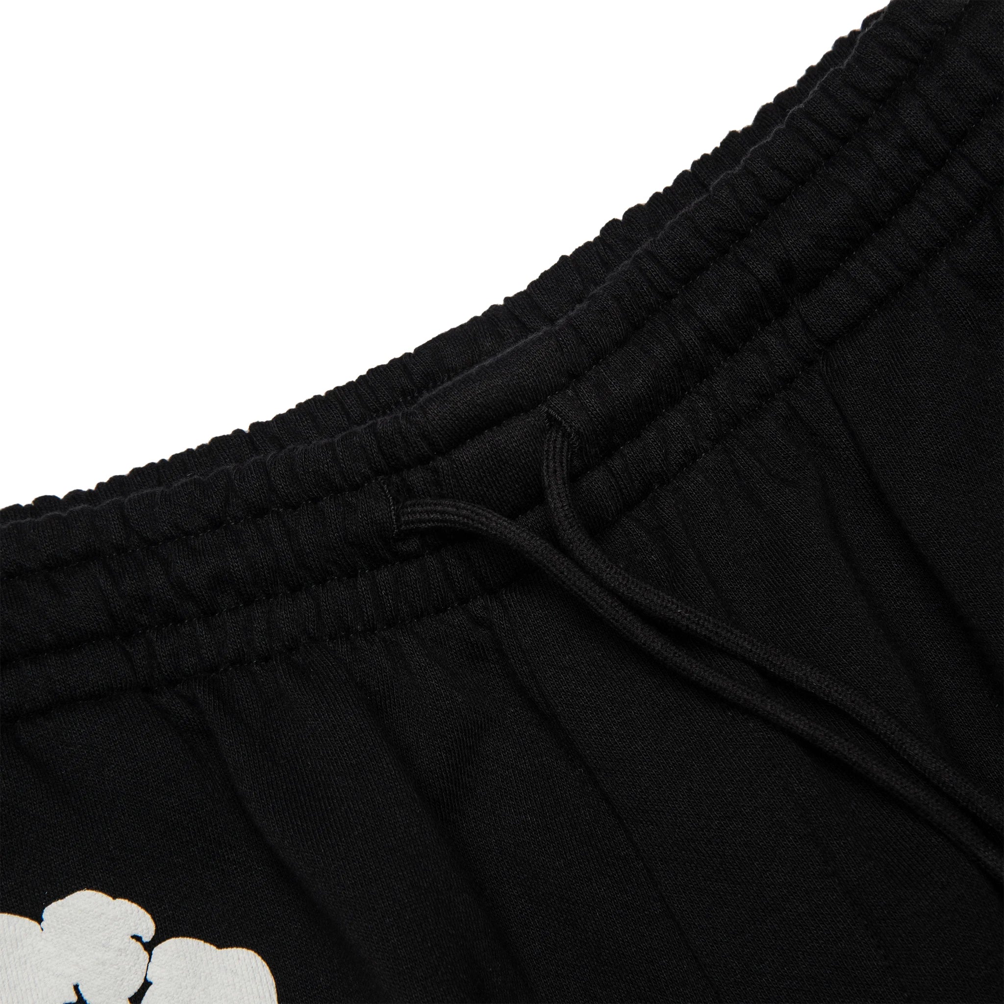 Denim Tears The Cotton Wreath Black Denim Shorts for Men - Stylish Casual Streetwear for Summer Outfits and Hip Hop Fashion
