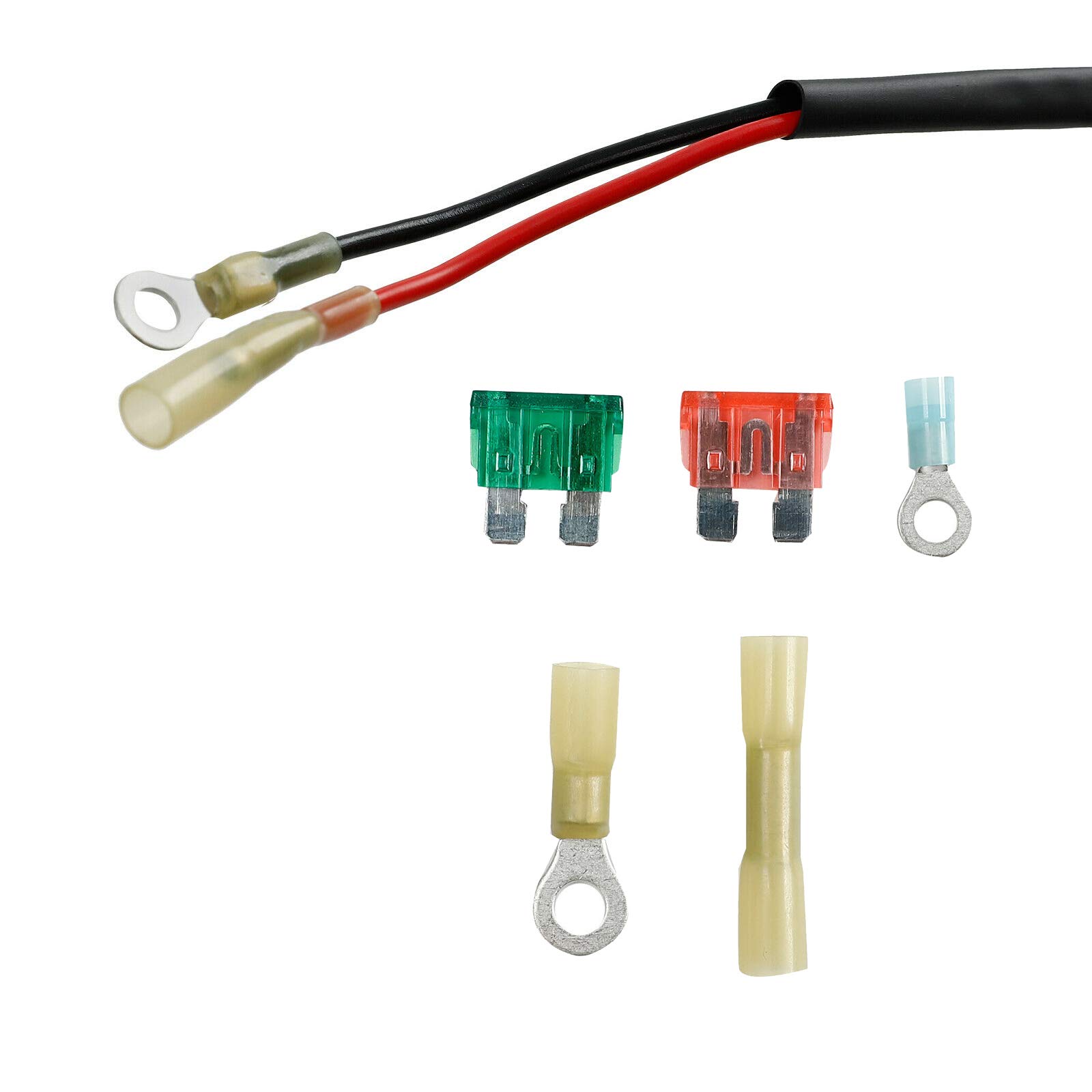 Dual Electric Cooling Fan Wiring Kit with 185°F On / 165°F Off Thermostat - 40/50 AMP Relay for Engine Cooling System - Perfect for Car, Truck & SUV Performance Upgrades