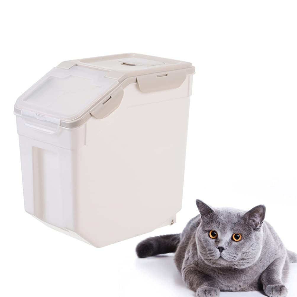 UKCOCO Airtight Pet Food Storage Container - Large Capacity 35 x 36 cm for Cat & Dog Food, Rice, Treats - Perfect for Kitchen, Pantry & Pet Food Organization