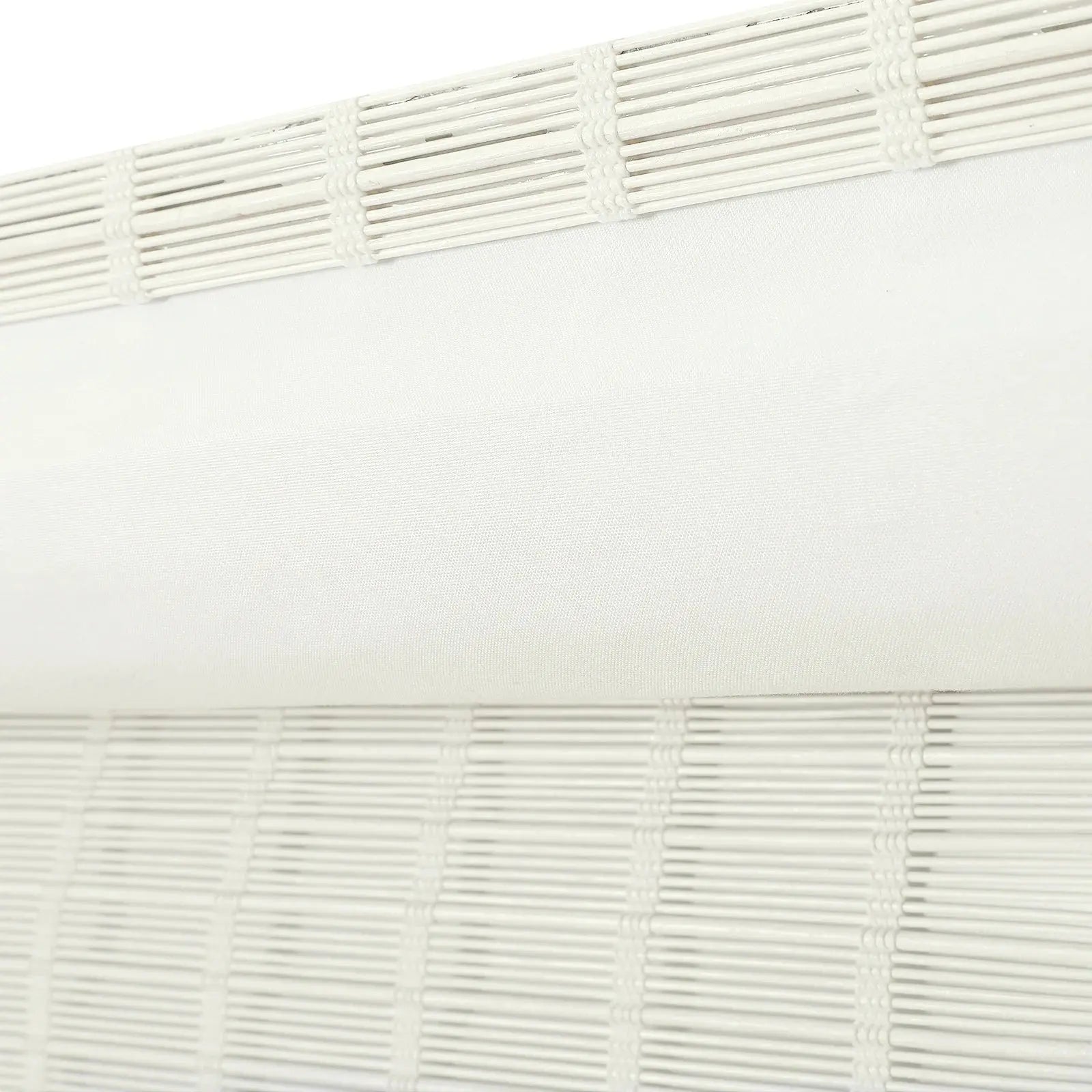 Sybil Bamboo Roman Shade - Natural Beige & White Window Treatment for Living Room, Bedroom & Office | Eco-Friendly Roller Blind for Privacy & Sun Protection