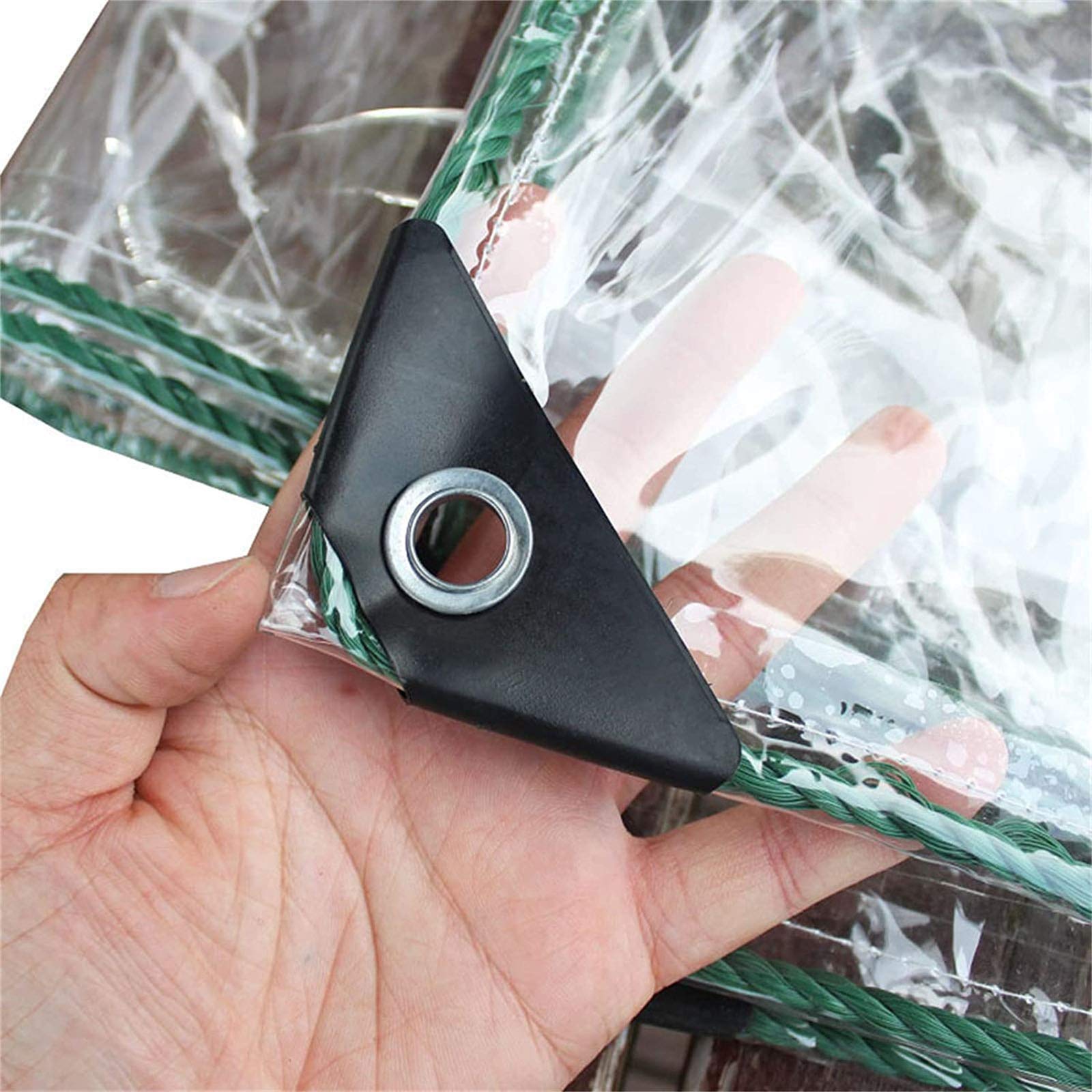 Clear PVC Waterproof Tarpaulin - 0.3mm Thick Transparent Rain Cover for Outdoor Use | UV-Resistant Sun Protection for Greenhouses, Balcony Windows, Pet Hutches & Roof Covers | Perfect for Gardening, Camping & Weatherproofing