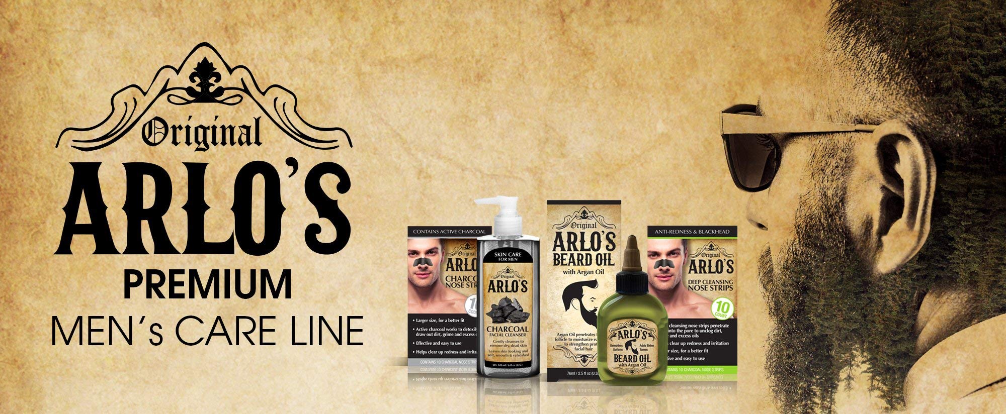 Arlo's 8 oz Hair & Beard Growth Oil with Castor Oil - Natural Moisturizer for Men's Facial Hair, Mustache & Scalp Care | Perfect for Daily Grooming & Styling Routine