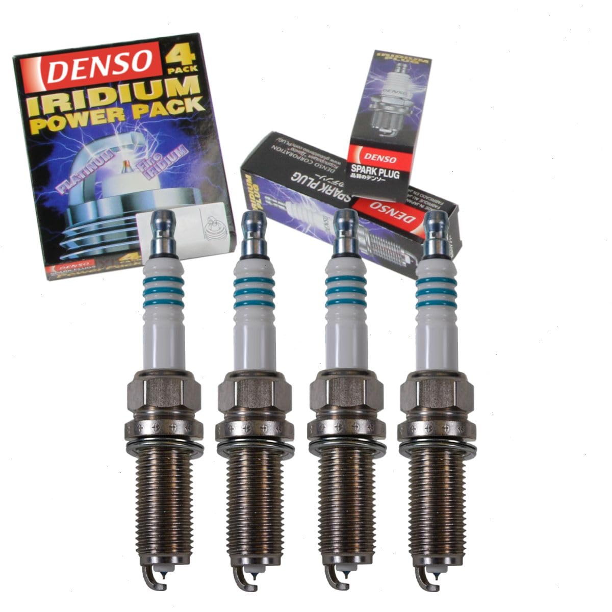 4-Piece DENSO Iridium Power Spark Plugs for Hyundai Tucson 2.0L 2.4L L4 Engine (2010-2015 Models) - High Performance Ignition for Better Fuel Efficiency & Smoother Acceleration