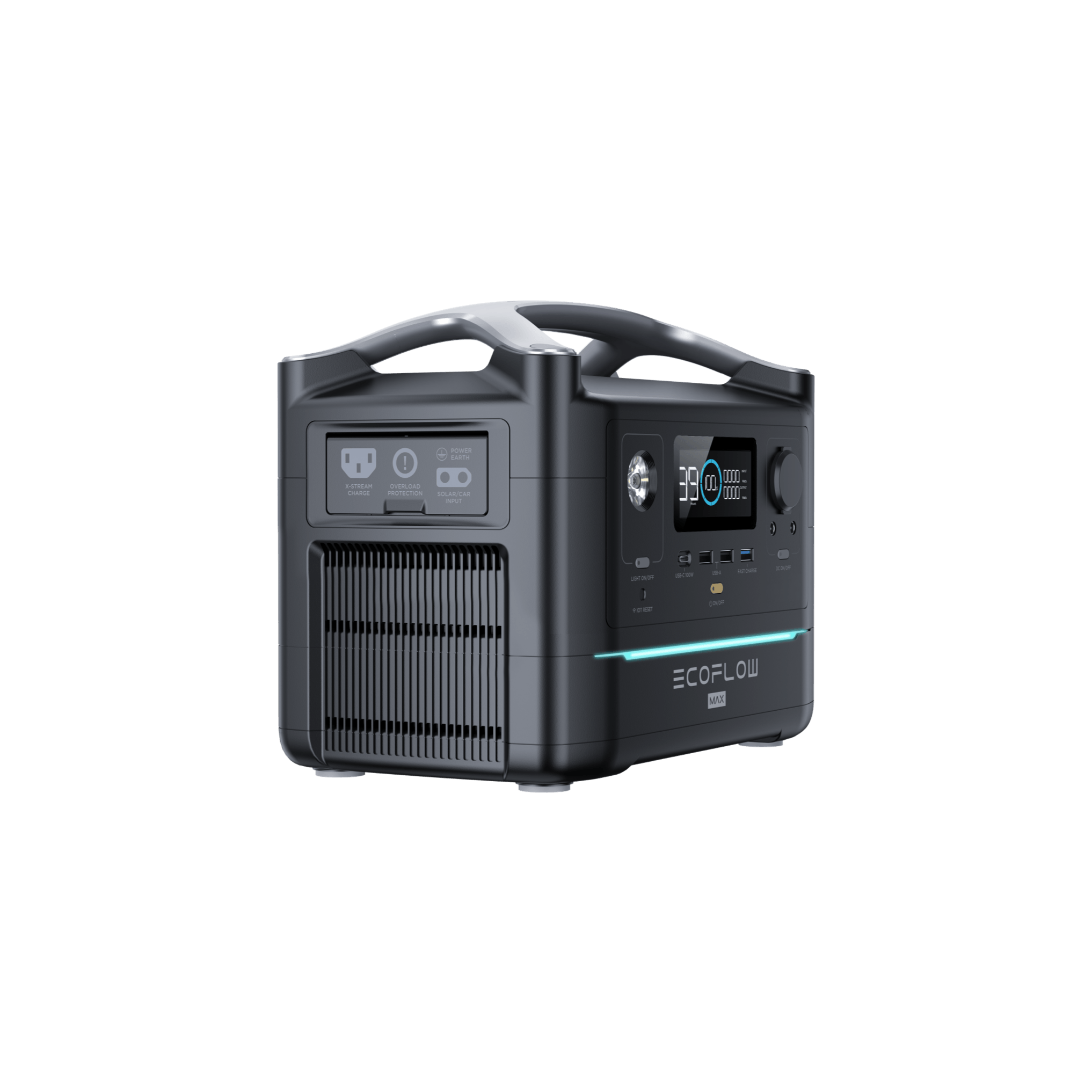 EcoFlow RIVER Max Portable Power Station 500W | 576Wh Solar Generator for Camping, RV, Emergencies & Outdoor Adventures | Fast Charging, Lightweight & Quiet Backup Battery Power Supply