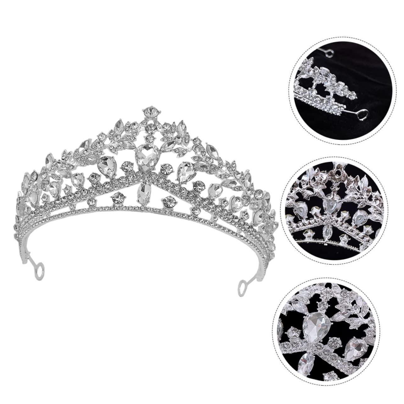 Sparkling Rhinestone Wedding Tiara for Bride & Bridesmaids - Elegant Crystal Bridal Crown Headpiece for Women | Perfect for Weddings, Proms, Pageants, Anniversaries & Special Events | Ideal for Photo Shoots, Vow Renewals, Quinceañeras & Birthday Celebrations | Great Gift for Bridal Shower, Bachelorette Party & Princess-Themed Events