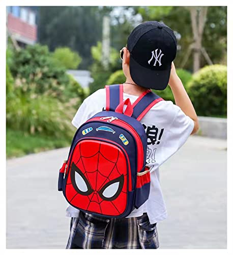 Spider-Man Kids Backpack - Waterproof 3D Superhero School Bag for Boys & Girls - Lightweight Durable Bookbag for Camping, Hiking, Travel & Daily Use - Multi-Color Children's Backpack