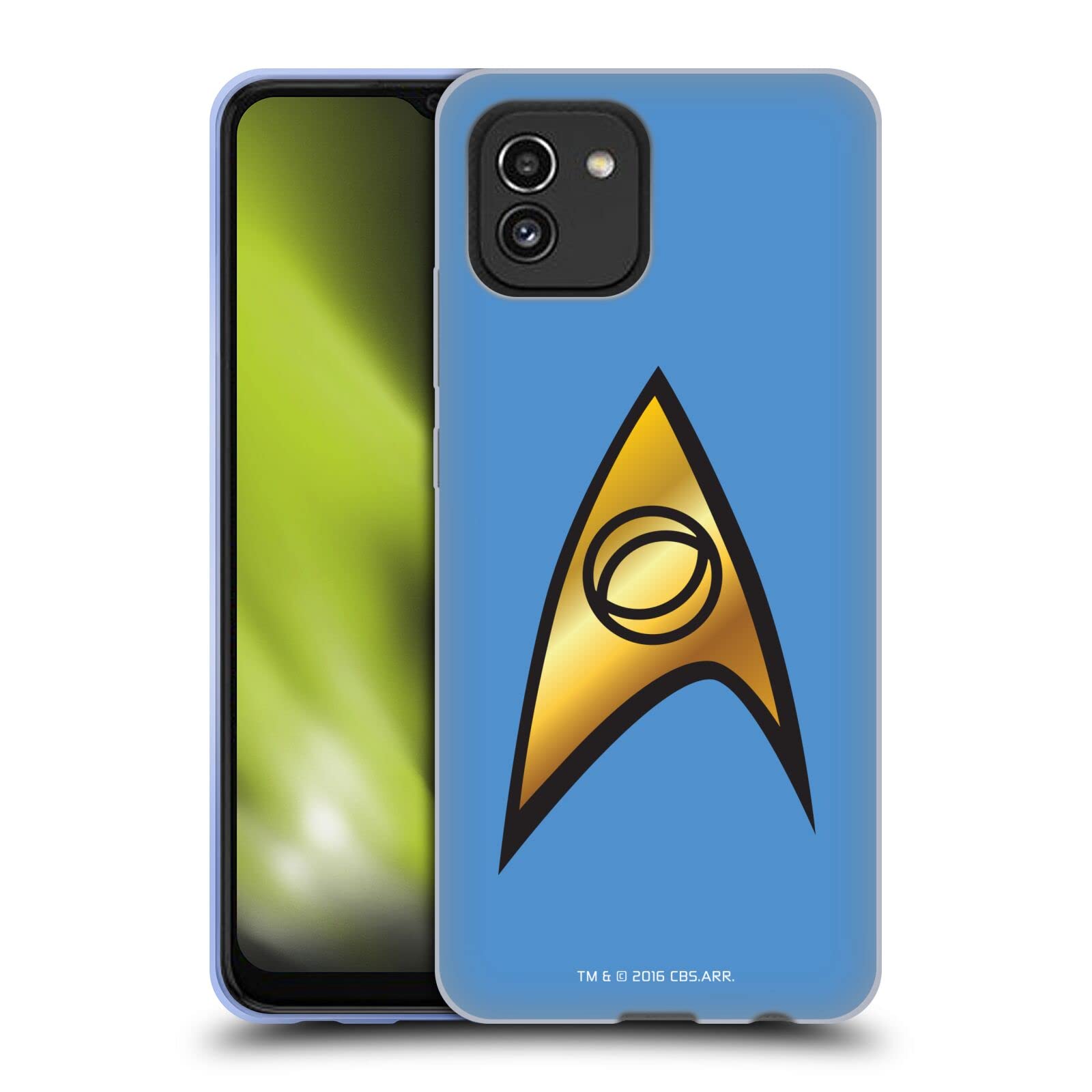 Star Trek Sciences Solo Uniforms & Badges TOS Soft Gel Case for Samsung Galaxy A03 (2021) - Officially Licensed by Head Case Designs - Perfect for Trekkies & Sci-Fi Fans