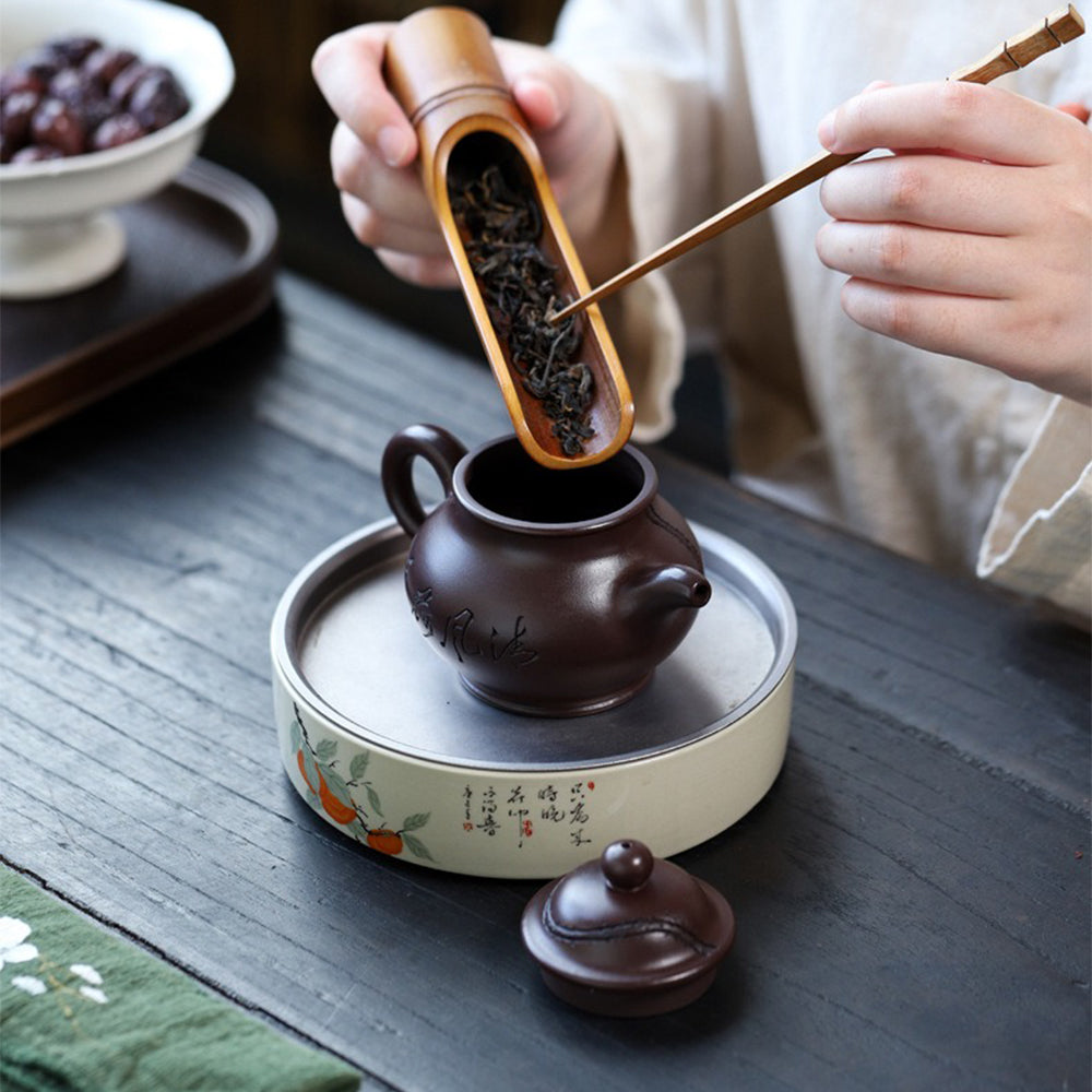 Premium Yixing Purple Clay Lotus Teapot - Handcrafted Chinese Ceramic Teapot for Oolong & Pu-erh Tea | Perfect for Tea Ceremonies, Gifts & Home Decor