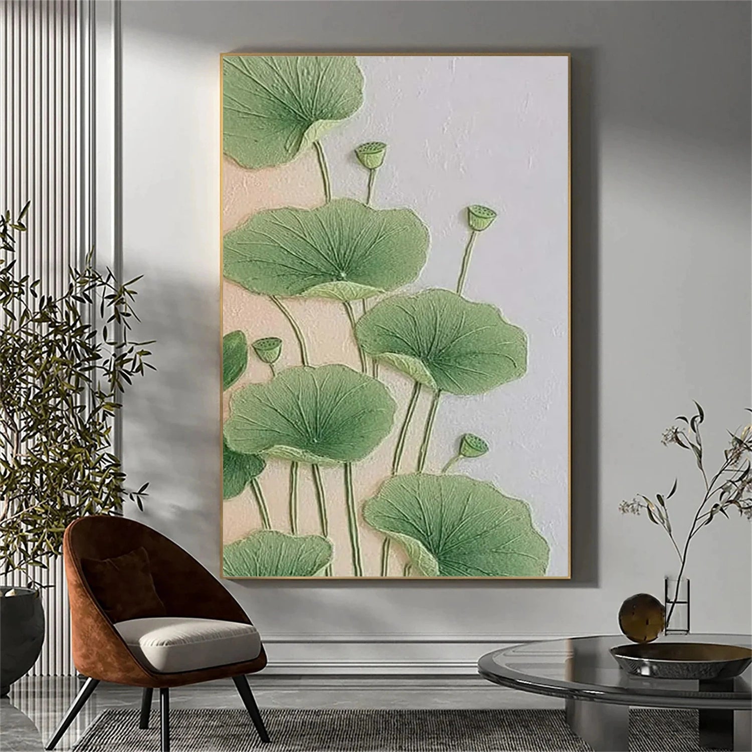 Abstract Floral and Tree Texture Canvas Wall Art - Modern Home Decor for Living Room, Bedroom & Office | FT 218