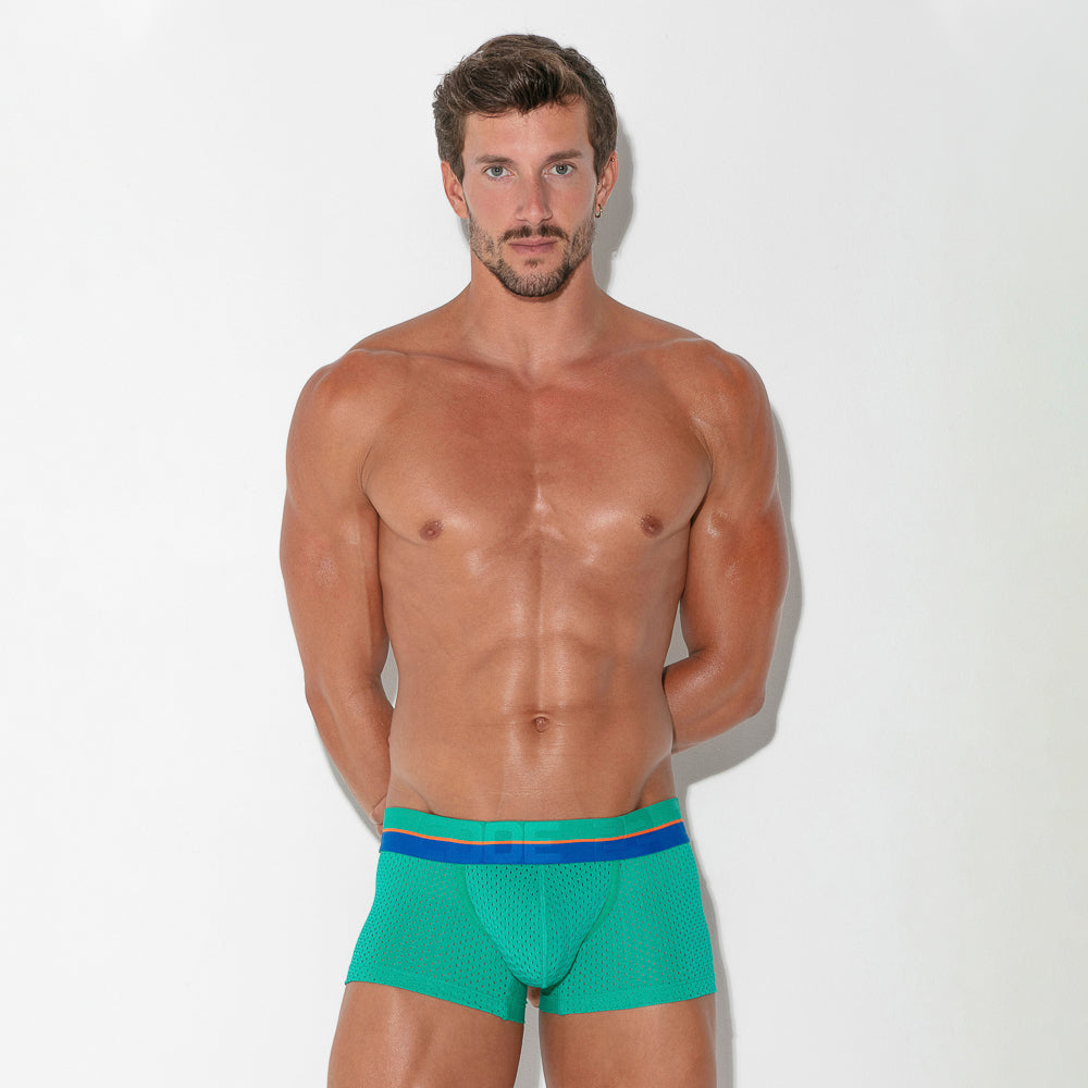 Code 22 Bright Boxer 2082 Mesh Green - Breathable & Comfortable Men's Underwear for Sports & Everyday Wear