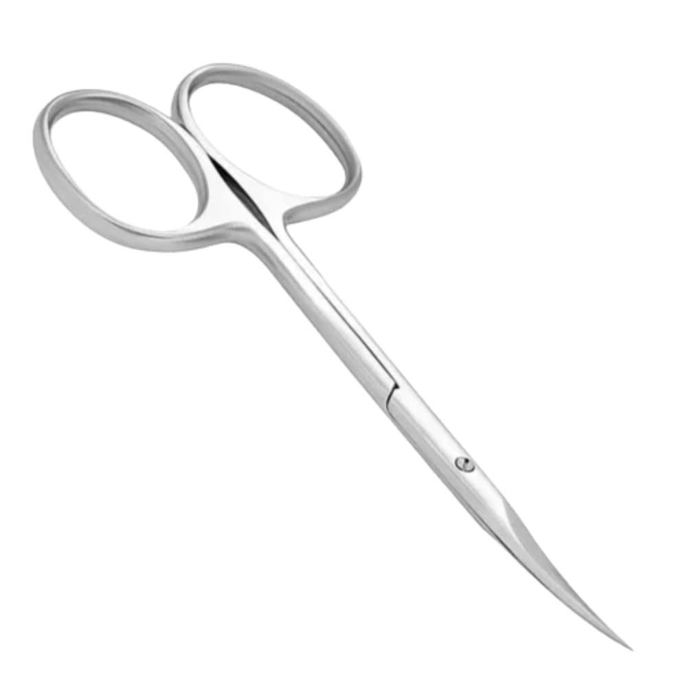 KANCHI Professional Cuticle Scissors - Sharp Curved Blade, Ultra Slim Precision Manicure & Pedicure Scissors with Pointed Tip for Eyebrow & Eyelash Grooming | Perfect for Salon, Home & Travel Nail Care