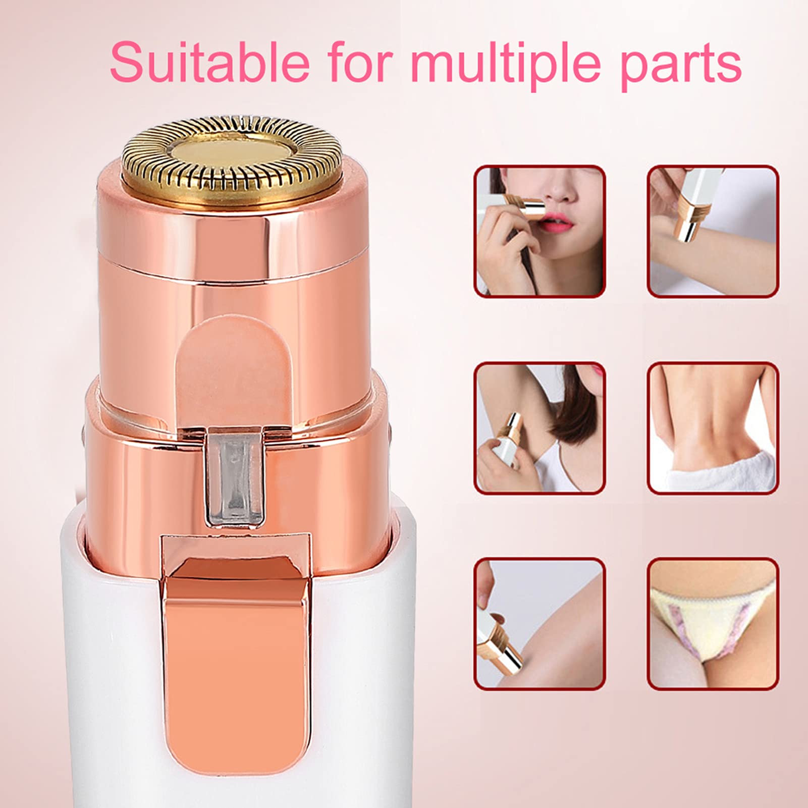 Painless USB Facial Hair Remover for Women - Electric Eyebrow & Face Hair Trimmer, Portable Ladies Shaver for Lip, Upper Chin & Cheek | Perfect for Travel, Home Use & Quick Touch-Ups
