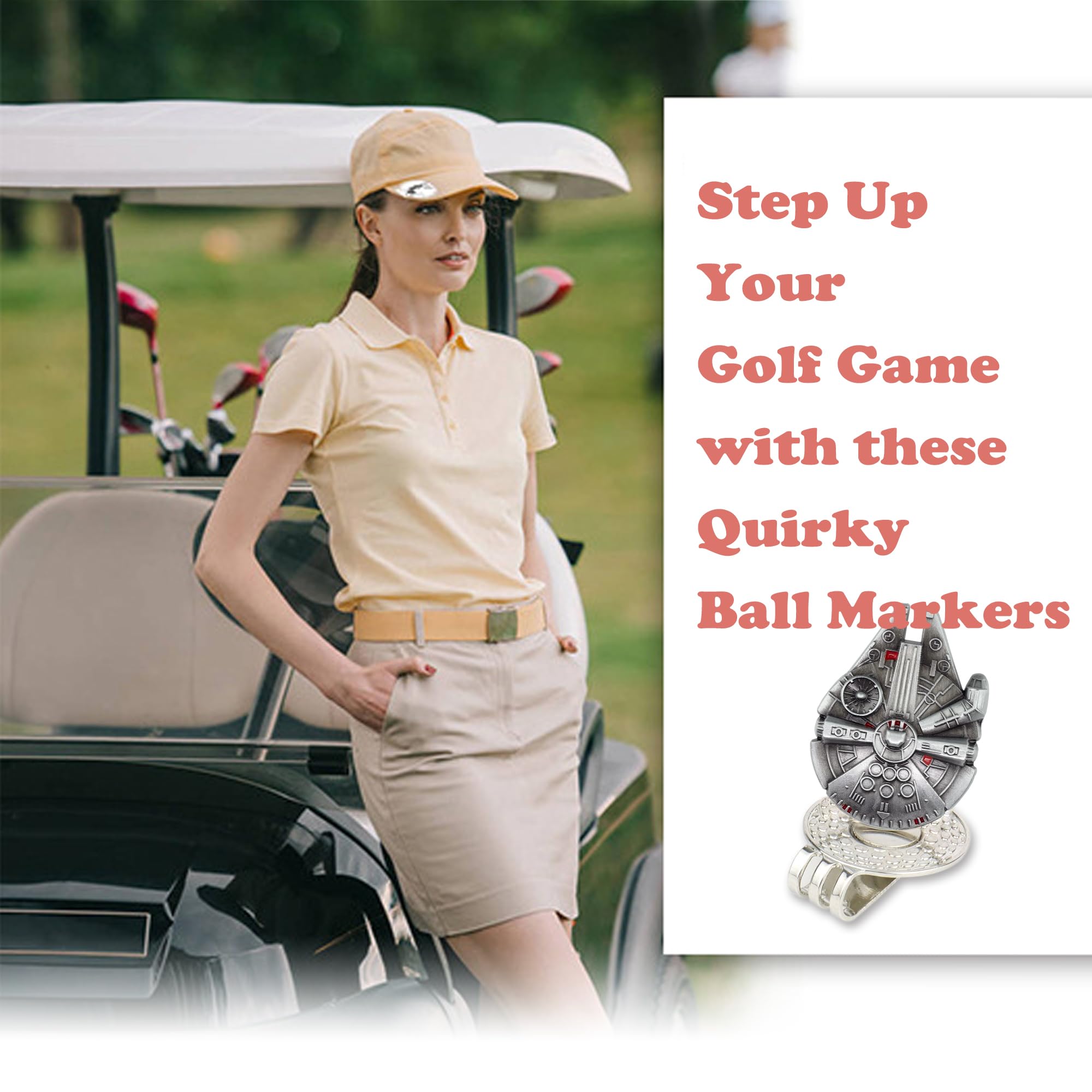 Premium Magnetic Golf Ball Marker & Hat Clip - Funny Golf Accessories & Gifts for Golf Lovers - Perfect for Course Play, Practice & Golf Decor