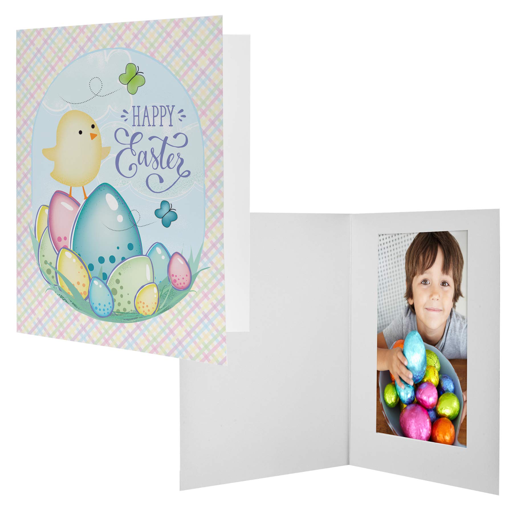 5x7 Easter Photo Frames - Pack of 100 Premium Cardboard Mounts for Scrapbooking, Greeting Cards & Wall Decor - Neil Enterprises Inc.
