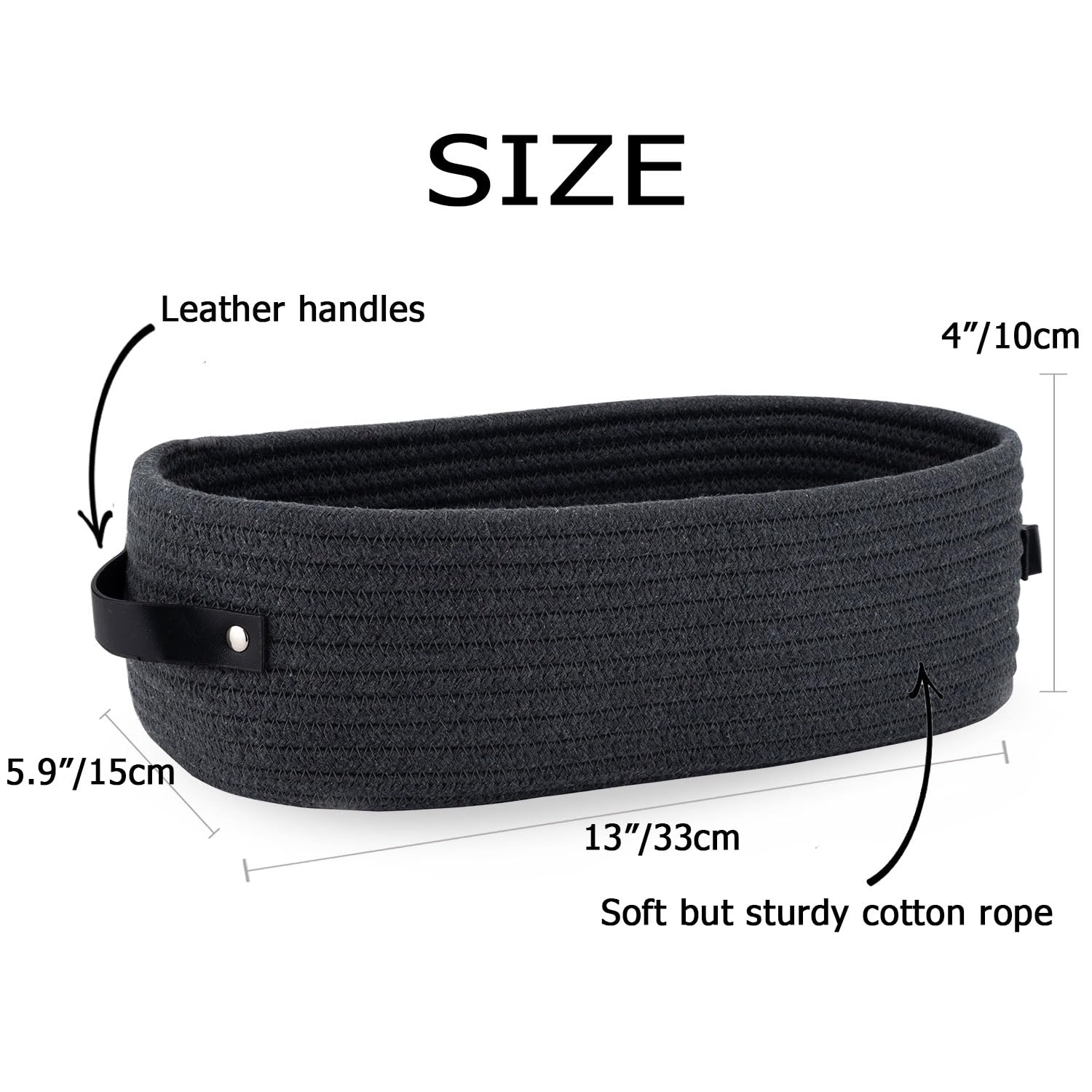 Stylish Cotton Rope Bathroom Basket - Toilet Paper Holder with Handle, Home Decor Organizer (13