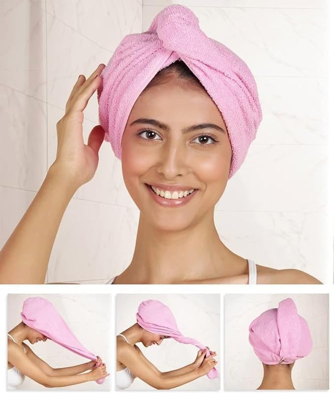 ARISTELLA Super Absorbent Microfiber Hair Towel Wrap - 500 GSM Quick Dry Hair Turban for Women & Men - Perfect for Salon, Spa, Home & Travel Use