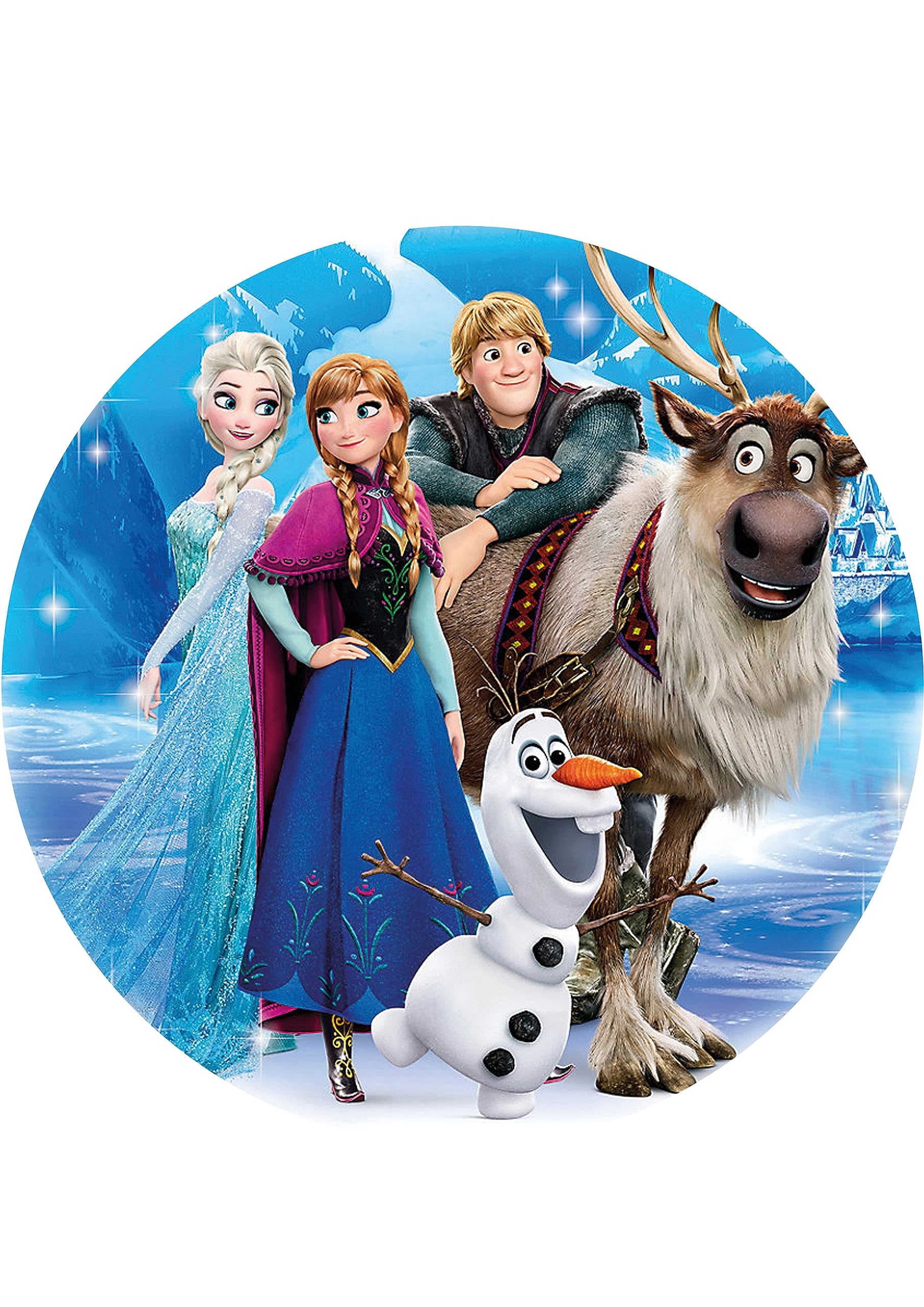 Frozen Themed Cake Topper - Fondant Birthday Cake Decorations for Kids' Parties | Perfect for Frozen Birthday Cakes, Baby Showers & Special Celebrations