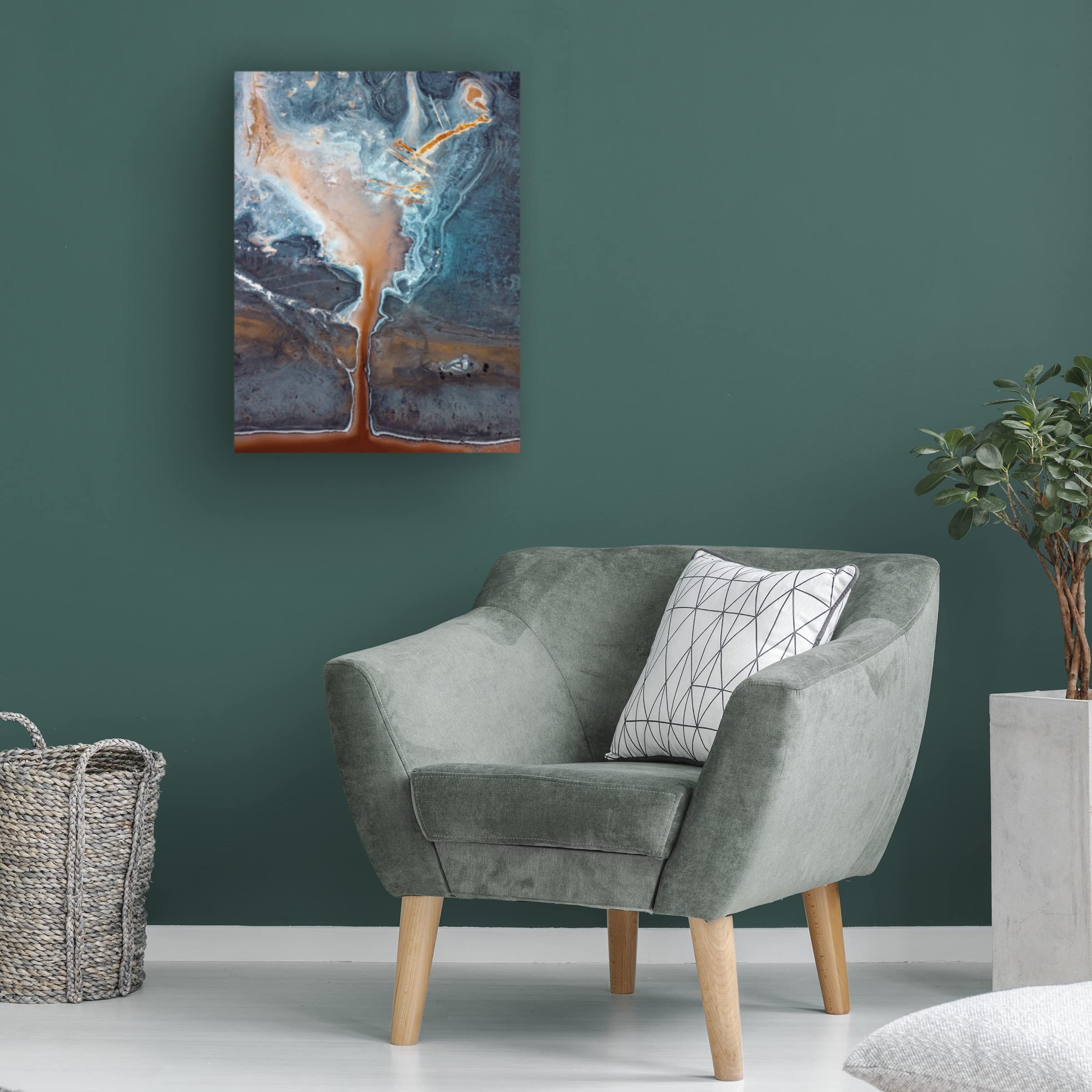 Trademark Fine Art 'Salt Fields' Canvas Wall Art by Jure Kravanja - Stunning Landscape Painting for Living Room, Bedroom & Office Decor