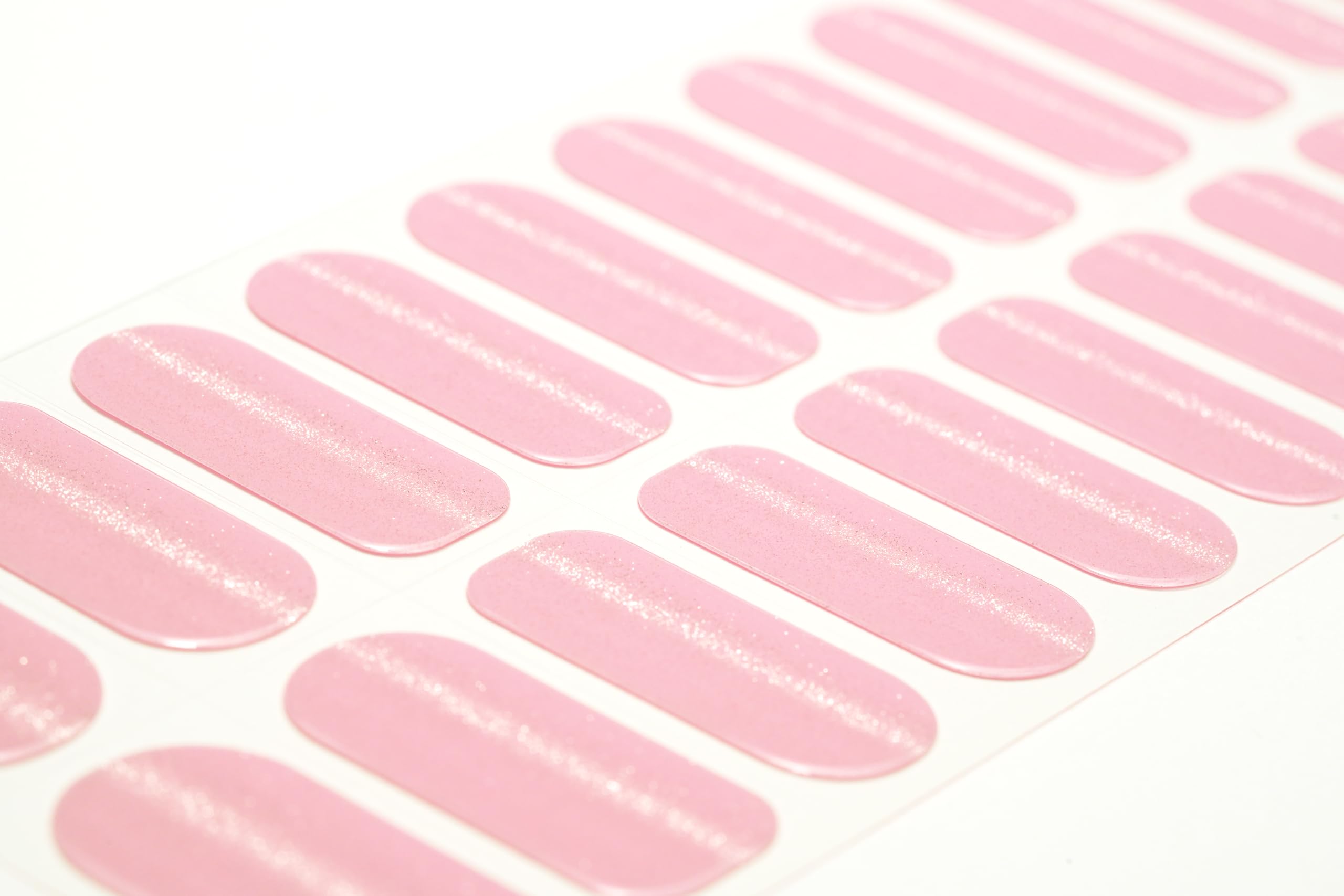 22 Premium Semi-Cured Gel Nail Polish Strips with Application Accessories - Carnation Pink Cat-Eye Design for Elegant Manicures at Home or Salon