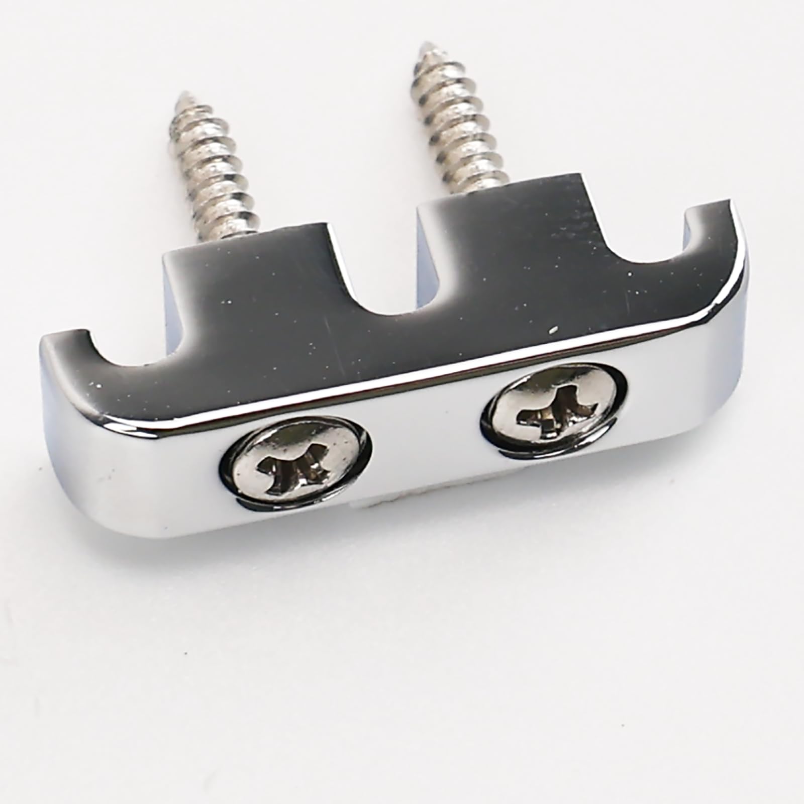 Chrome Bass String Retainer for Electric Bass Guitar - 3-String Guitar Parts with Mounting Screws - Perfect for String Tension Control & Guitar Maintenance