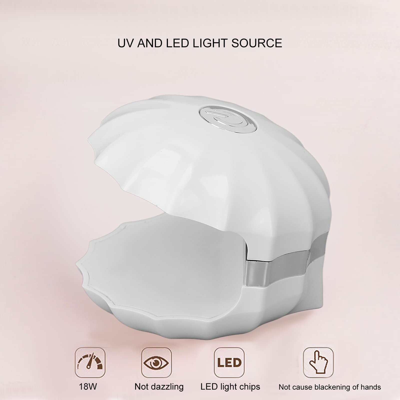 JovenngOv 18W Mini LED Nail Gel Curing Lamp with Dual Light Sources & Anti-Slip Pad - Professional UV/LED Nail Dryer for Home & Salon Manicures, Perfect for DIY Nails, Gel Polish Curing & Nail Art Designs