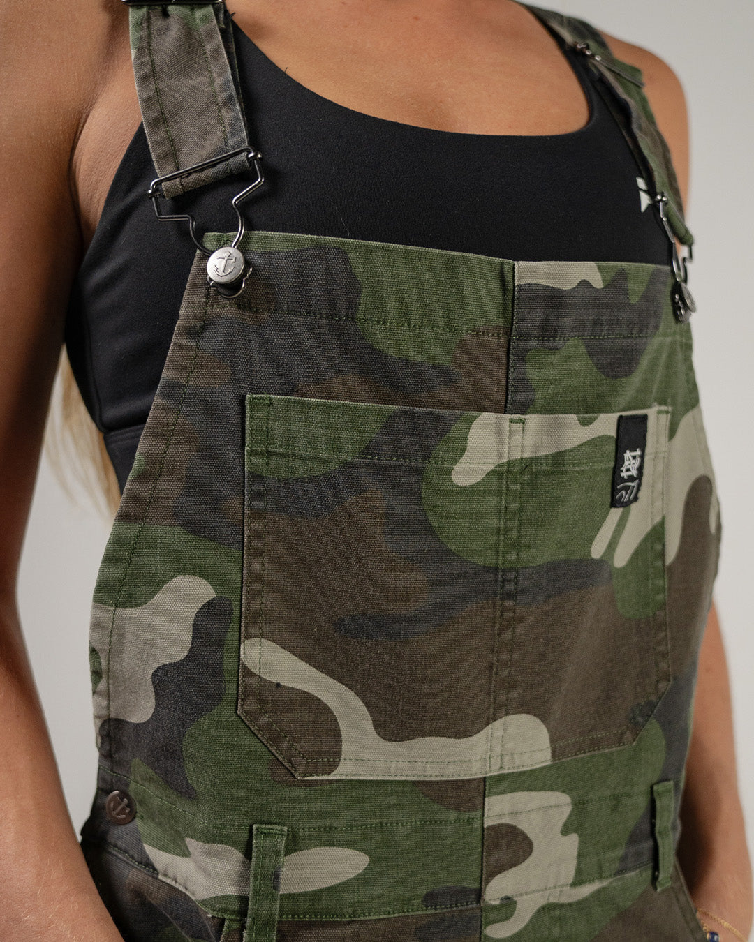 Women's Camo Forever Overalls - Durable & Stylish Denim Jumpsuit for Casual Wear, Outdoor Adventures & Work