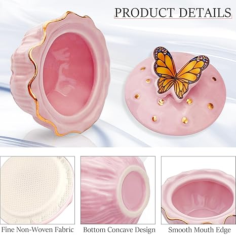 Butterfly Dappen Dish - Glass Nail Art Paint Palette for Acrylic & Gel Polish - Perfect for Nail Salons & DIY Manicures at Home