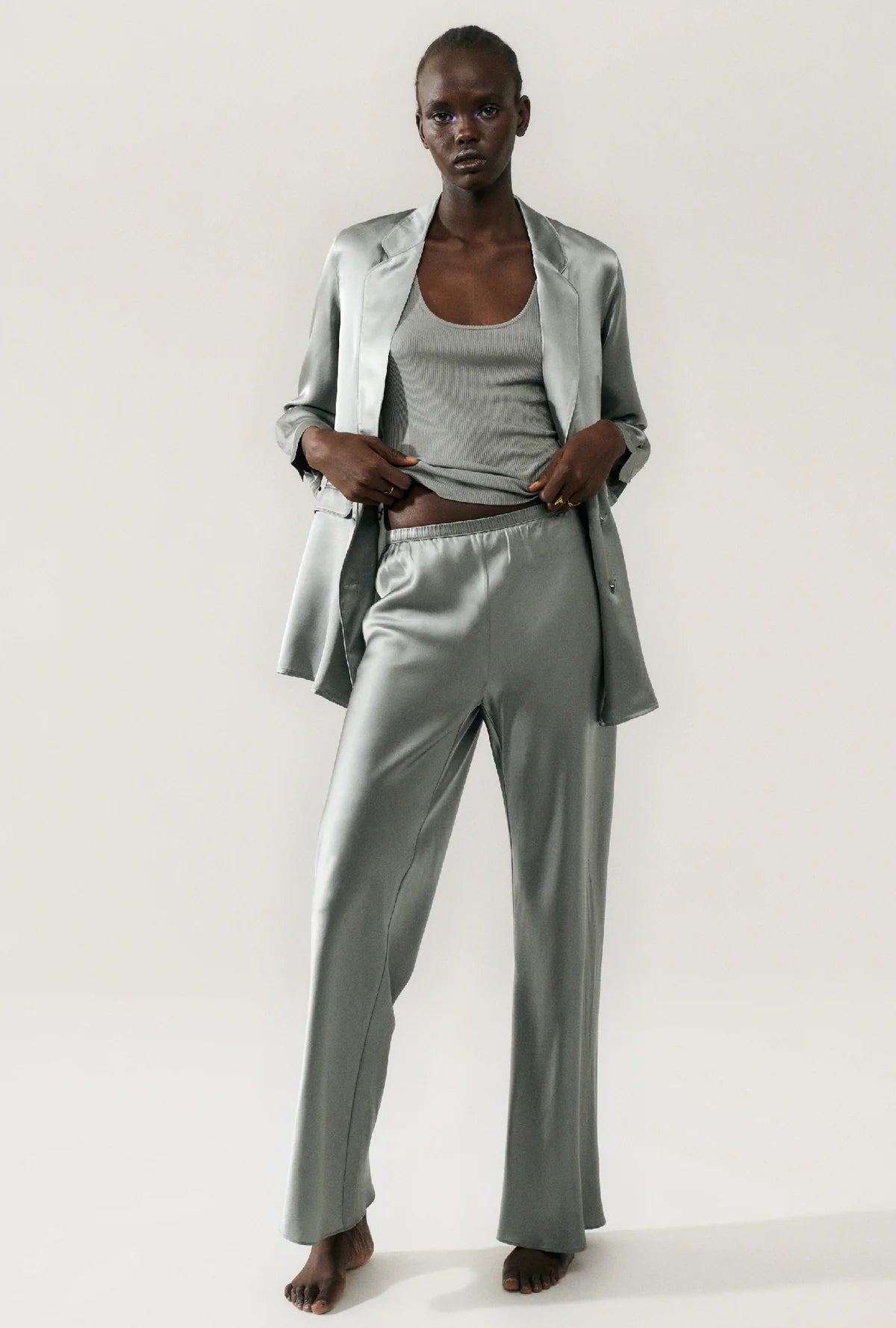 Stylish Bias Cut Pants Moon - Trendy High Waist Flowy Trousers for Women | Perfect for Office, Casual Outings & Evening Events