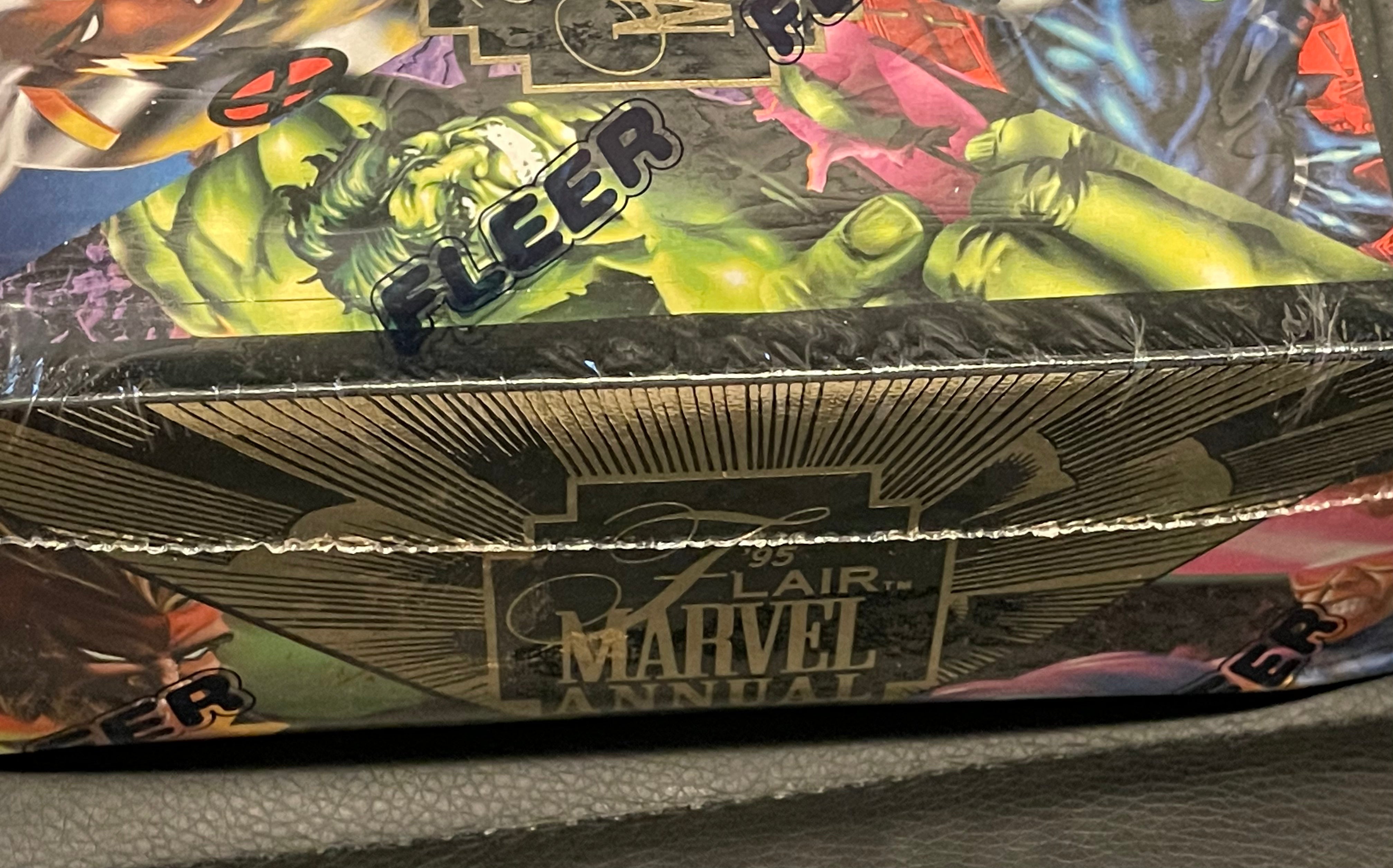 1995 Flair Marvel Annual Rare Factory Sealed Trading Card Box - Collectible Vintage Comic Cards for Display & Investment