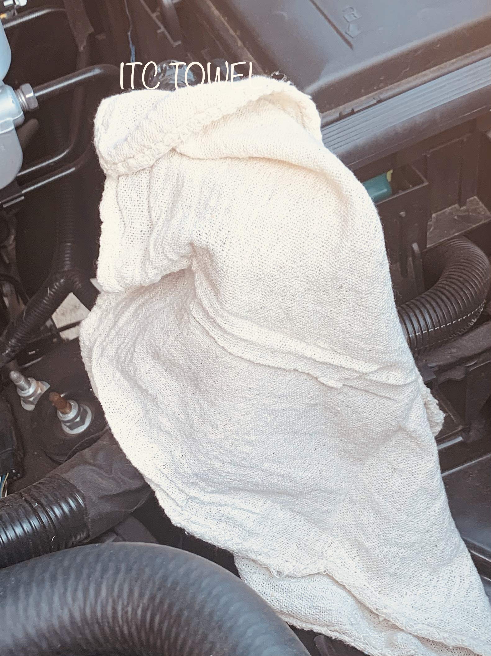 1000 Natural Cotton Shop Towels - Premium 14x14 Inch Auto Mechanic Rags for Cleaning, Polishing & Workshop Use | Heavy-Duty Absorbent Shop Rags for Automotive, Industrial & Home Garage Maintenance