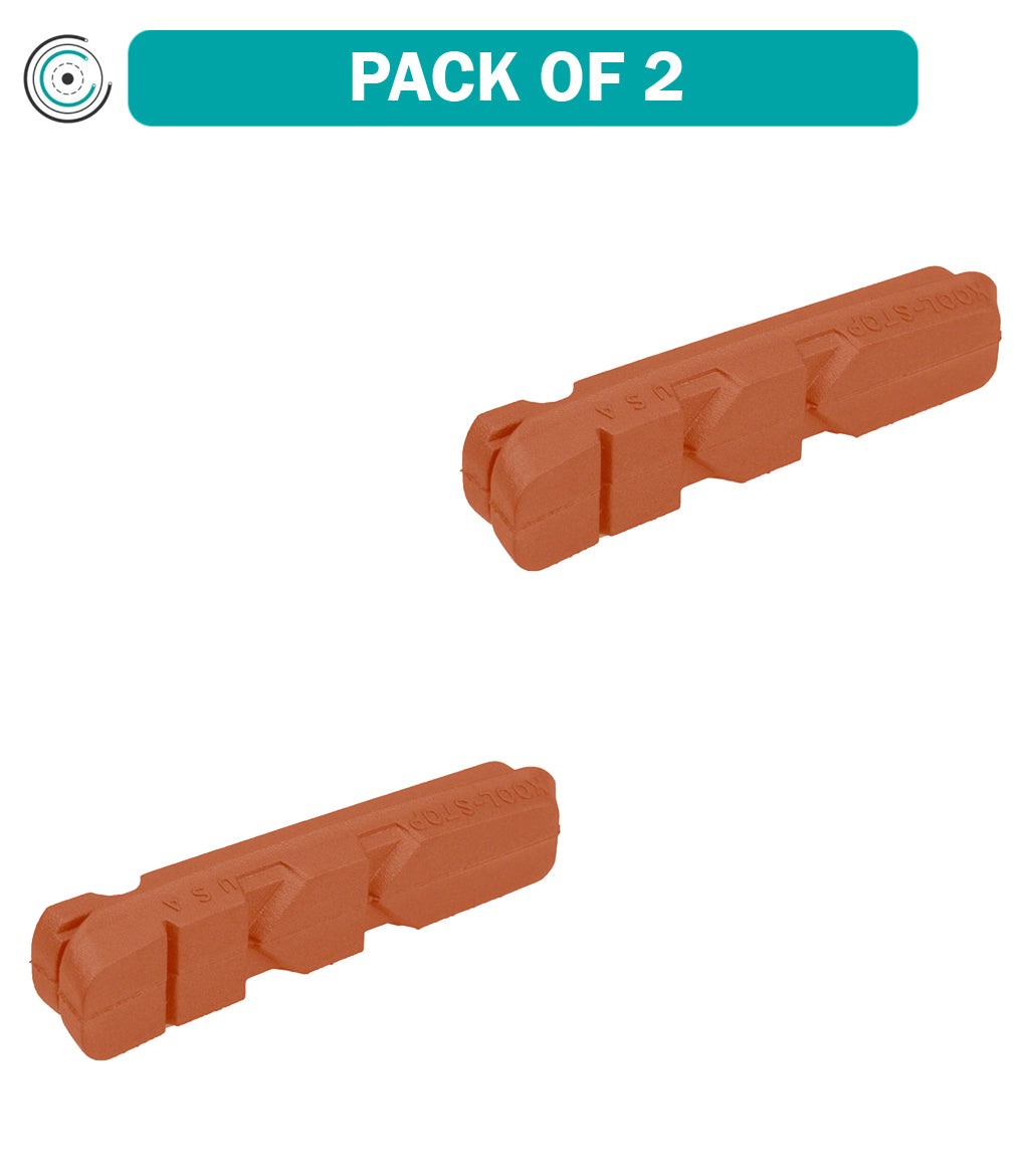 2 Pack Kool Stop Salmon Brake Pads - Compatible with Shimano Dura-Ace & Ultegra Calipers | High-Performance Bicycle Brake Inserts for Road Bikes | Ideal for Wet Weather & Long-Distance Cycling