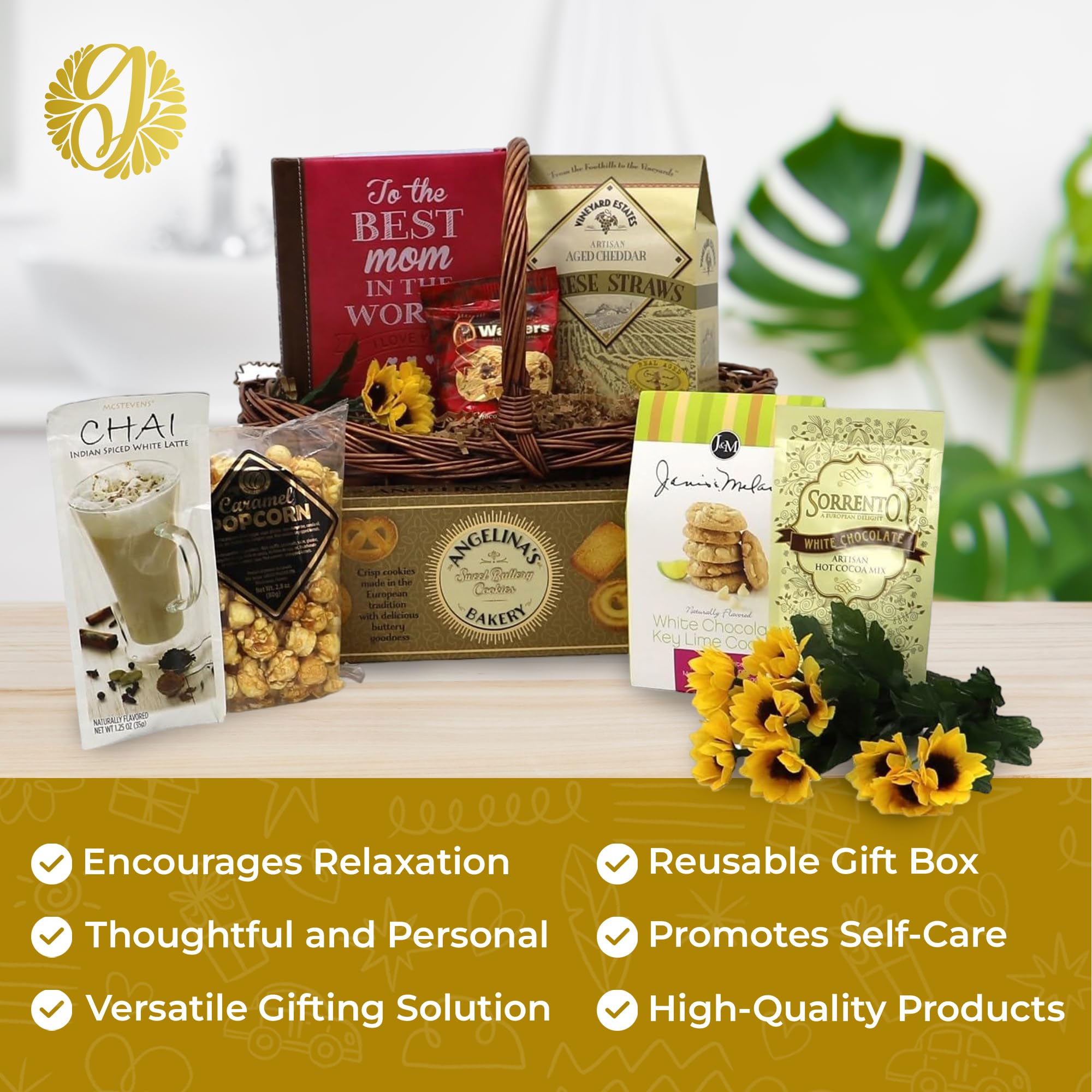 Luxury Spa Gift Basket for Mom - Happy Mother's Day Deluxe Gift Set with Premium Bath & Body Products - Thoughtful Present for Women - Perfect for Mother's Day, Birthday & Appreciation Gifts | Relaxation at Home, Pampering Self-Care, Thank You Present