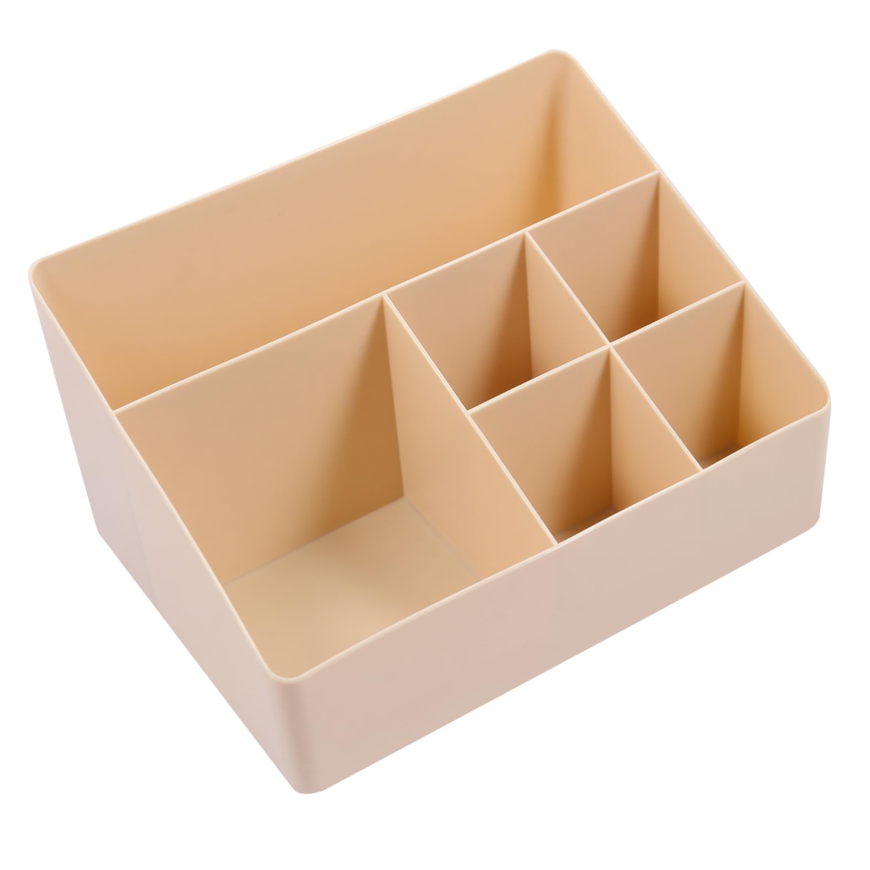 6-Compartment Plastic Makeup Storage Organizer - Home, Office & Restaurant Use - Durable Cosmetic Case for Organizing Beauty Tools & Accessories - Perfect for Vanity, Travel & Salon Storage