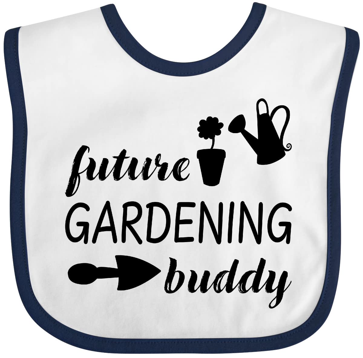 Inktastic Future Gardening Buddy Baby Bib - Adorable & Absorbent for Messy Mealtime & Outdoor Play - Perfect for Babies & Toddlers