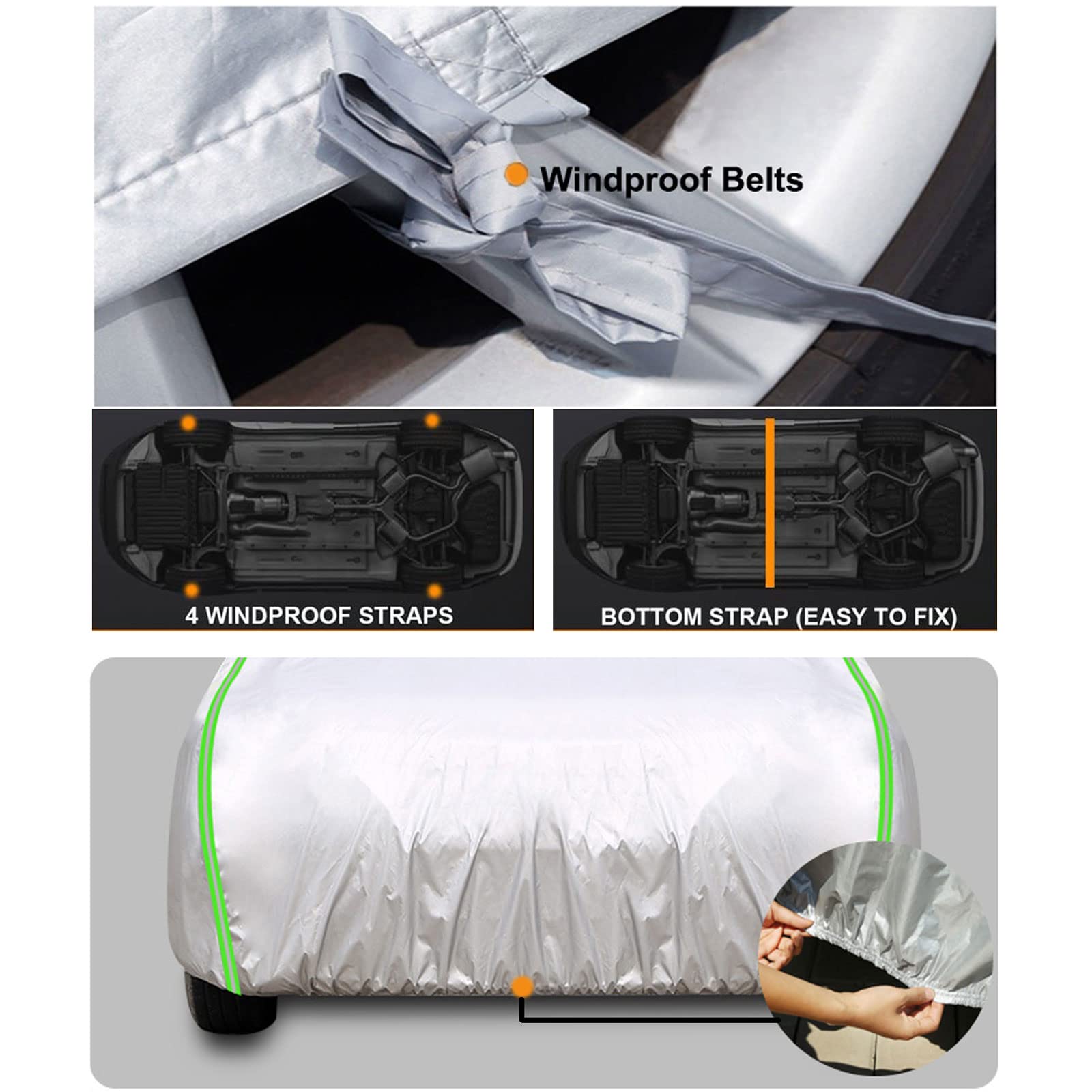 Premium Waterproof Windproof Dustproof Car Cover for Mercedes-Benz AMG GLE 63/GLE 63 S Coupe - Universal Full Protection with Door Zipper | Ideal for Outdoor Parking, Winter Storage & Vehicle Protection