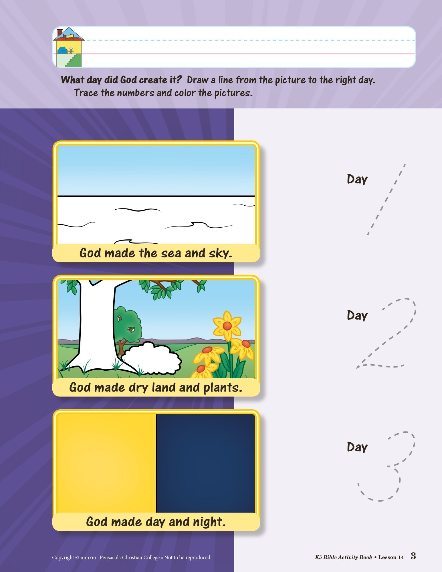 K5 Bible Activity Book - Abeka Bible Coloring & Activity Book for Kids | Fun Christian Learning & Sunday School Activities