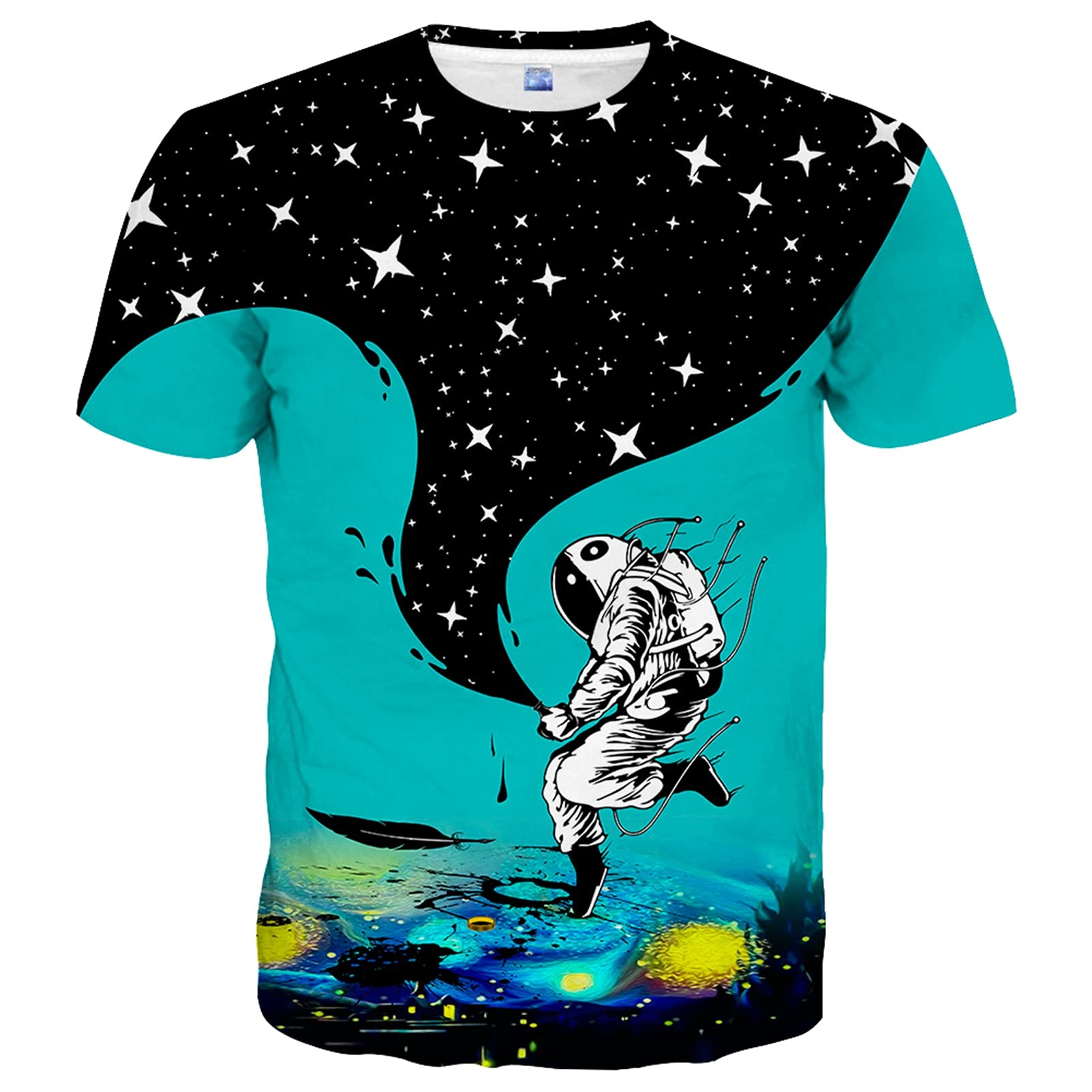 EOWJEED Unisex 3D Graphic Print T-Shirts for Men & Women - Casual Short Sleeve Tee Tops - Perfect for Streetwear, Daily Outfits, and Weekend Casual Wear