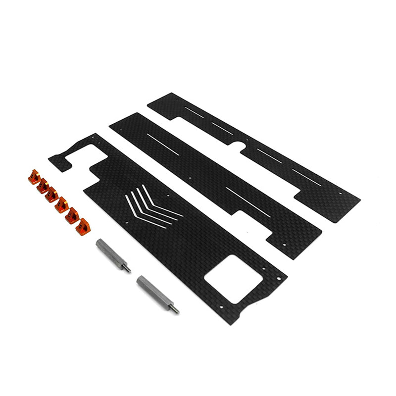 CAPO 1/6 SIXER1 RC Crawler Car Parts - Metal Brake Caliper, Door Hinges, LED Luggage Rack & 2/4WD Transfer Case Upgrade Kit | Off-Road Accessories for Scale Model Crawlers & Trail Adventures