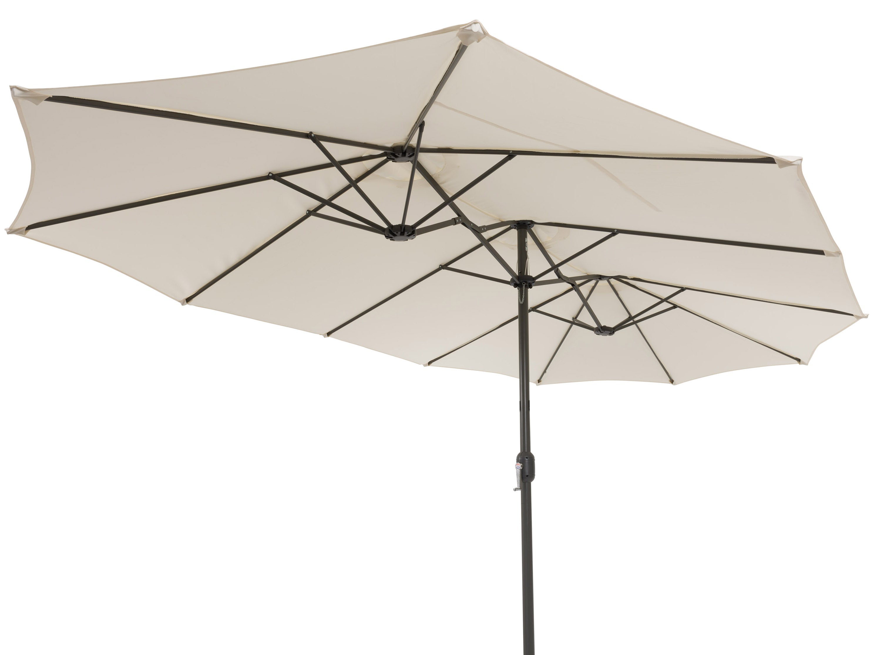 15ft Warm White Double Patio Umbrella - Outdoor Dining, Poolside Lounging, and Backyard Relaxation