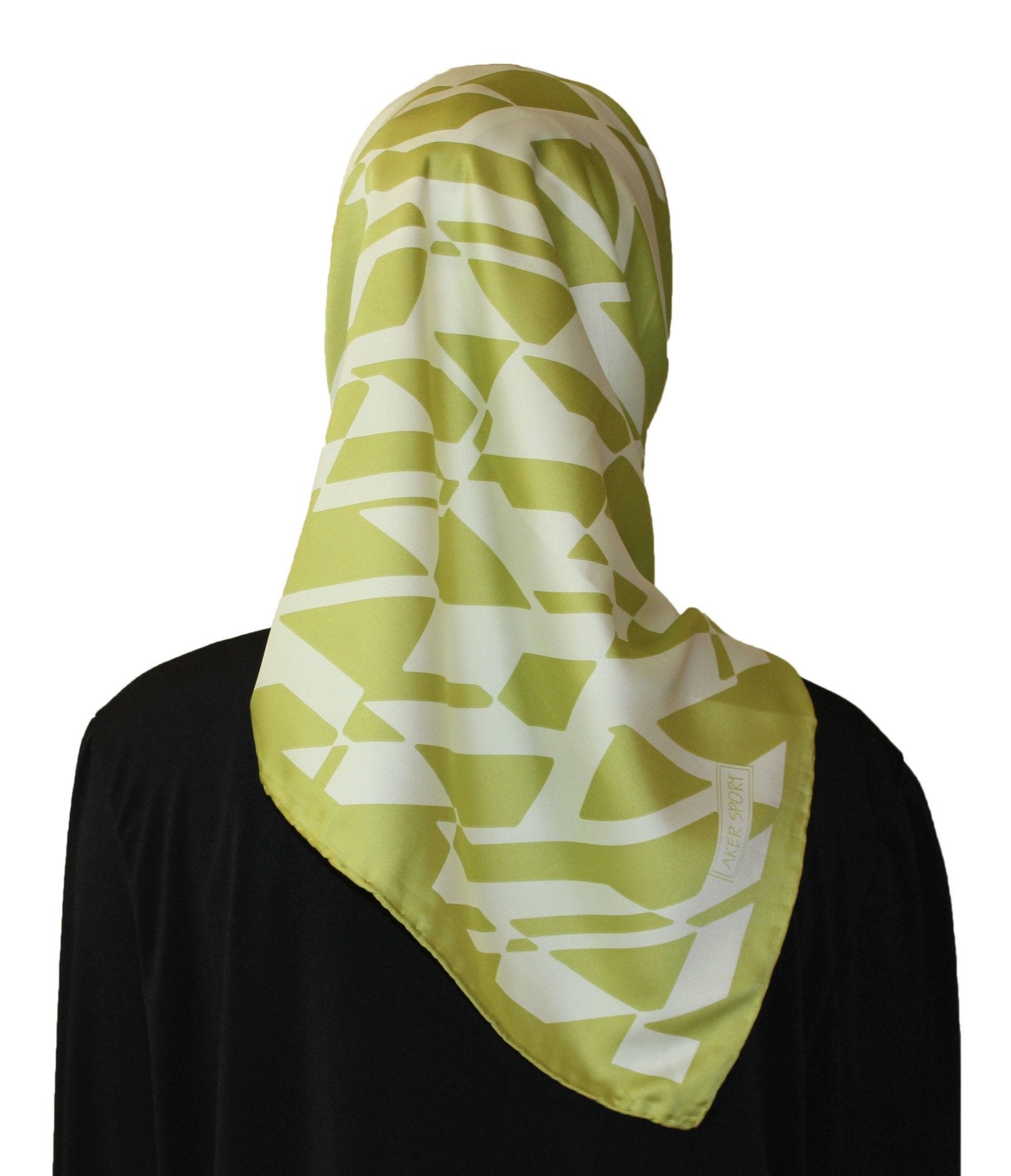 Aker Satin Square Hijab Scarf 6749 951 Bright Green - Soft Muslim Headscarf for Women, Breathable Fashion Accessory - Perfect for Daily Wear, Prayer, and Special Occasions