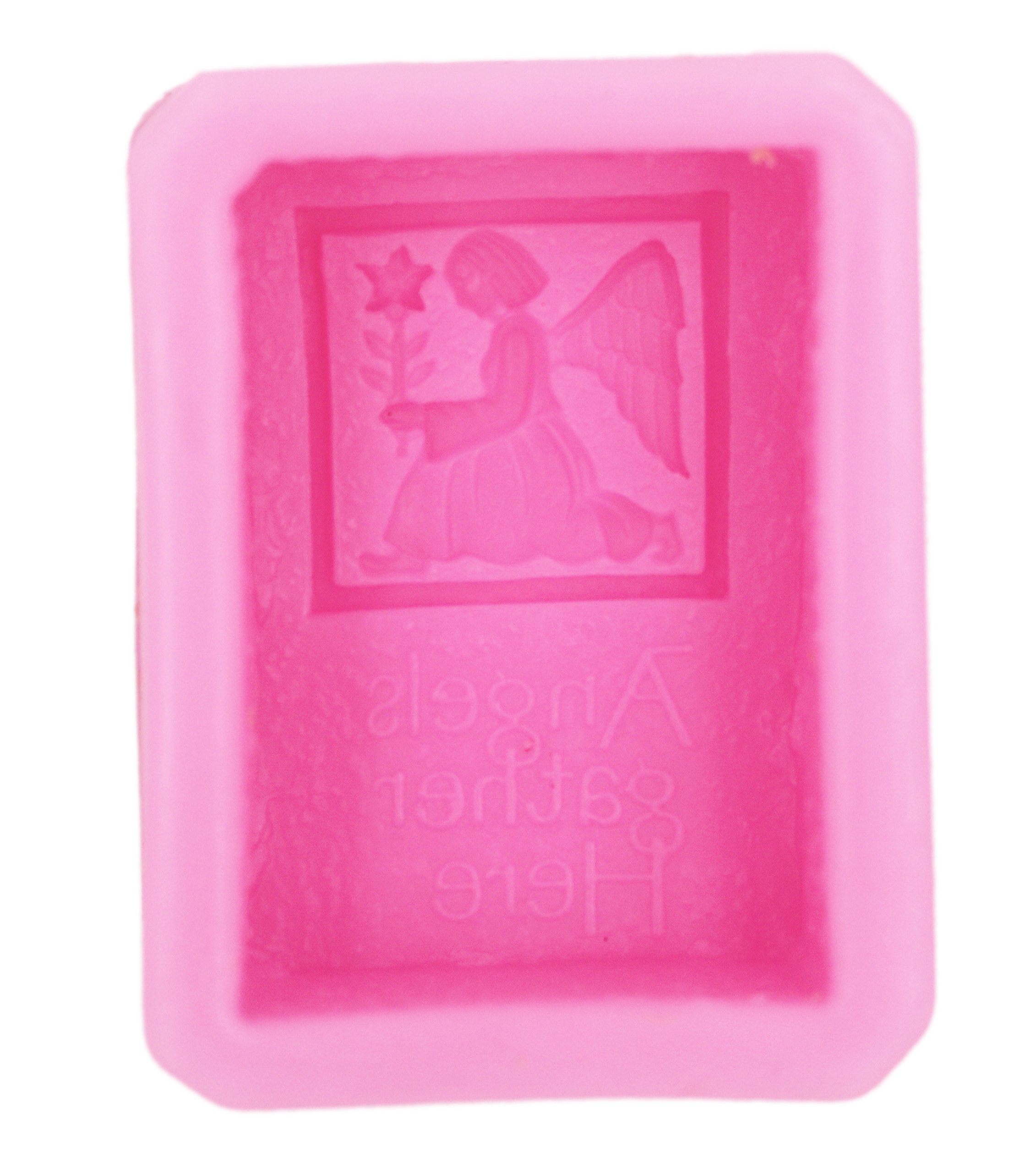 Angels Here 0980 Silicone Soap Molds for DIY Crafting - Handmade Soap Making Kit, 3D Artisan Soap Mold for Bath Bombs, Candles & Resin Crafts - Perfect for Home Spa, Gifts & Creative Projects