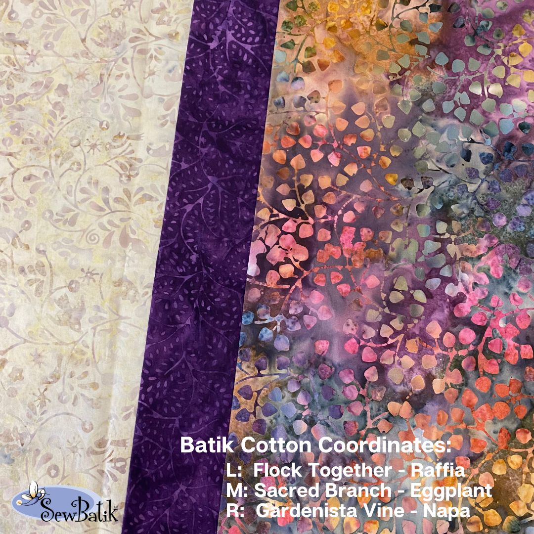 45-Piece Batik Cotton Fabric Set (3 Styles) - Soft & Breathable Material for Quilting, Sewing & DIY Crafts - Perfect for Home Decor, Apparel & Accessories
